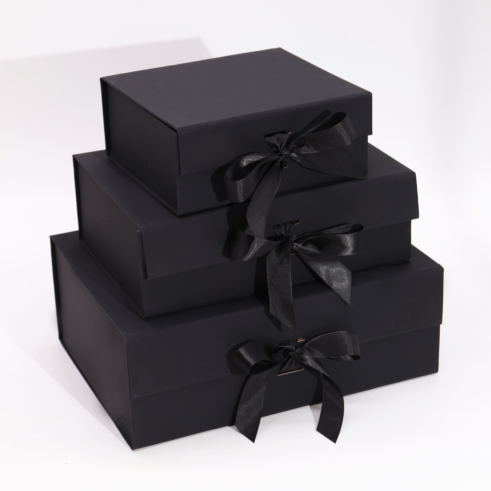 Flat Pack Gift Box - Large (28.2x20.2x9.2cm) - Black - Image 6
