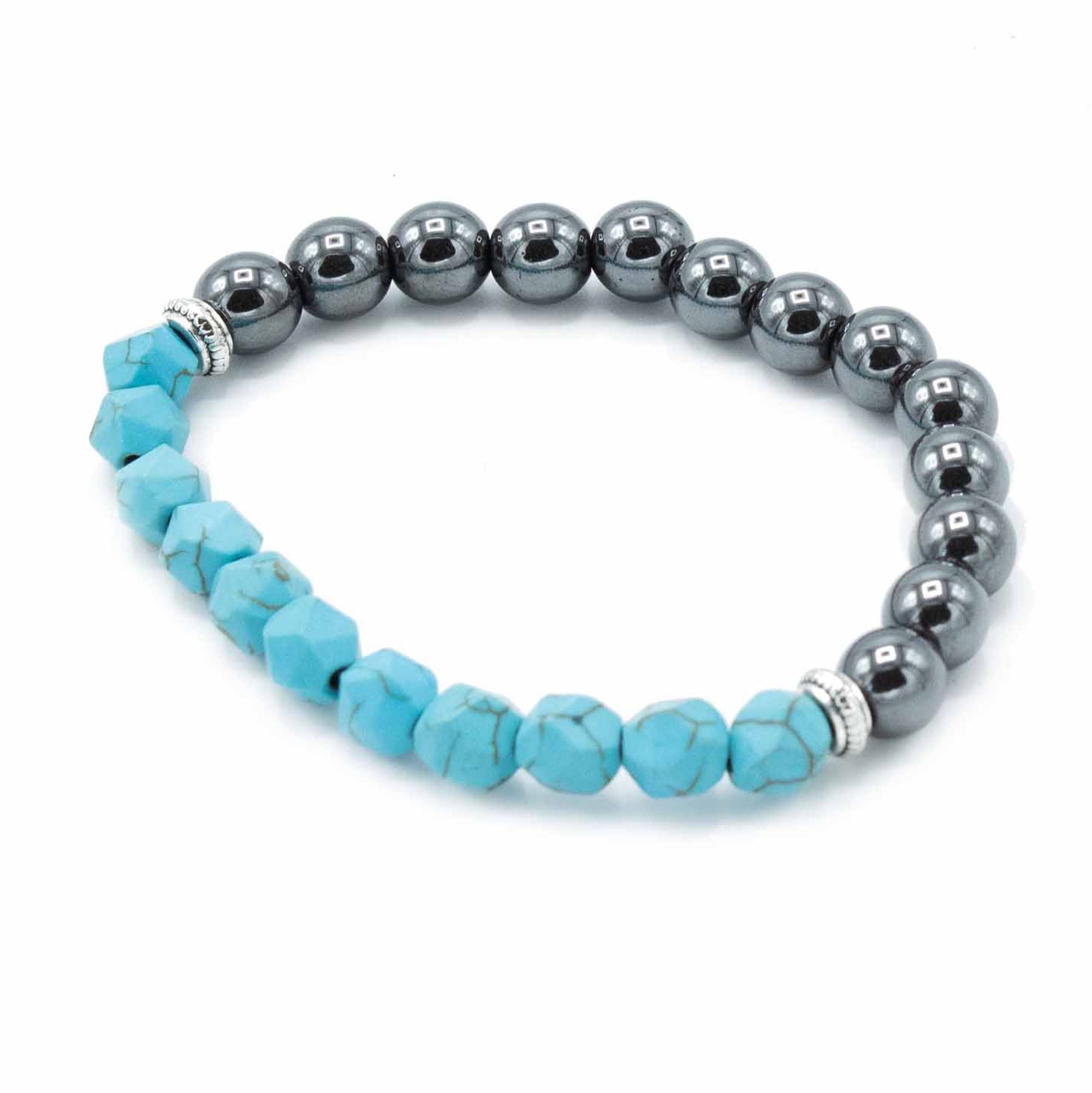 Faceted Gemstone Bracelet - Magnetic Turquoise - Image 2