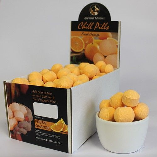 1.3Kg Box of Chill Pills (Mini Bath Bombs) - Fresh Oranges - Image 3