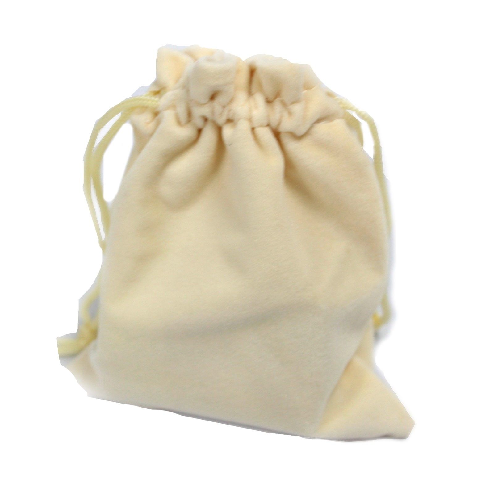 Quality Velvet Pouch - Ivory 10x12cm - Image 3