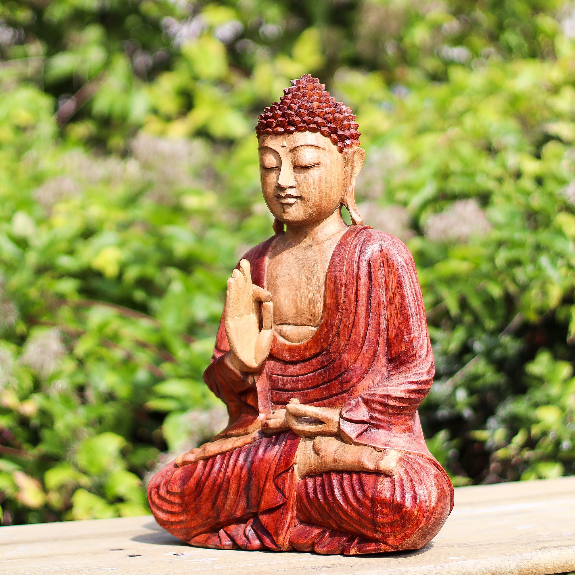 Hand Carved Buddha Statue - 30cm Teaching Transmission - Image 8