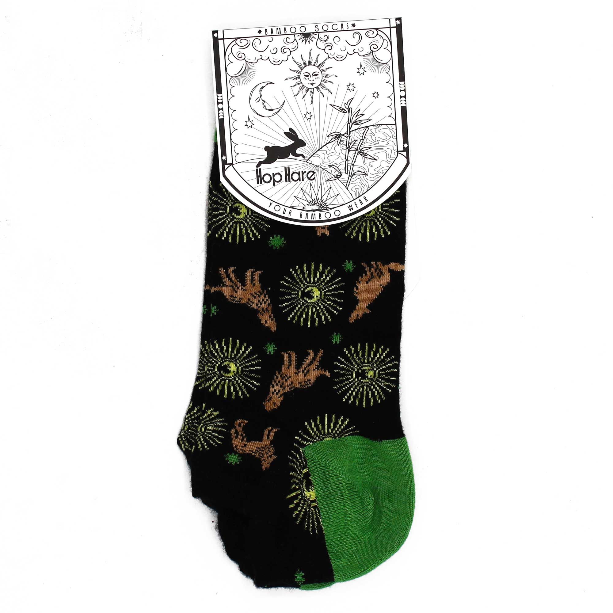 M/L Hop Hare Bamboo Socks Low (7.5-11.5) - Moonlight Wolfs - Image 2