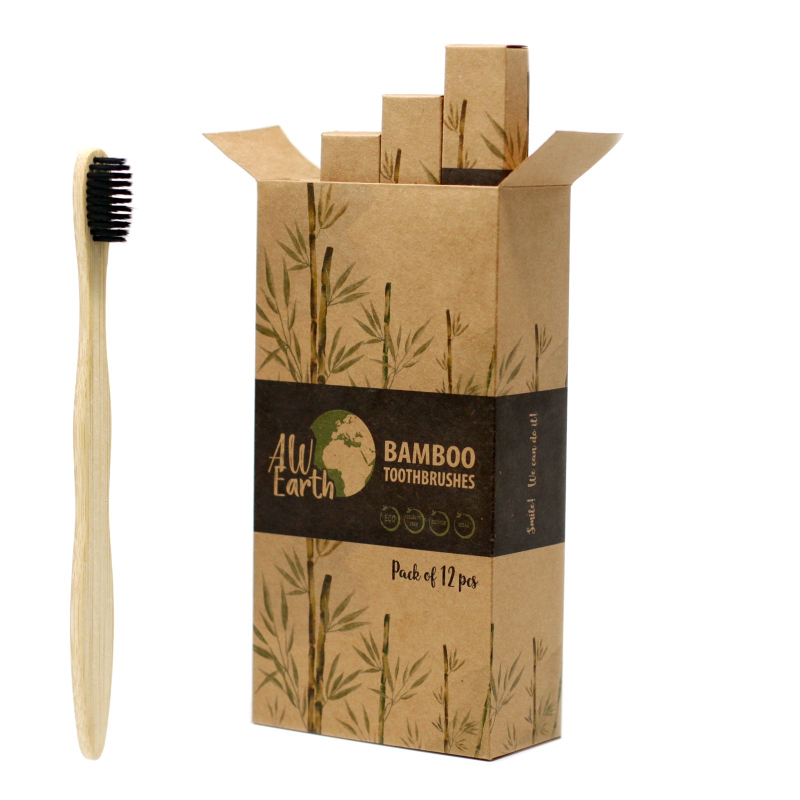 Bamboo Toothbrush - Charcoal Medium Soft - Image 6