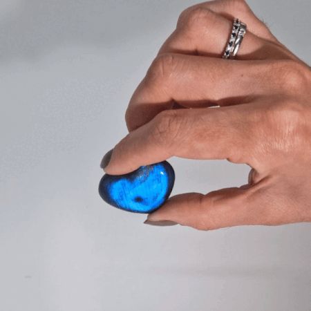 Madagascar Labradorite Hearts Stone (approx 25gm 40mm) - Image 3