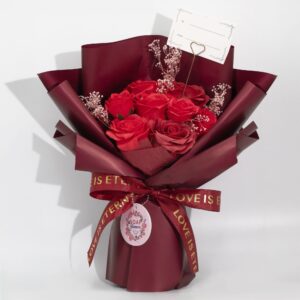 Large Red Roses Bouquet - Love is Eternal -  Gift Card