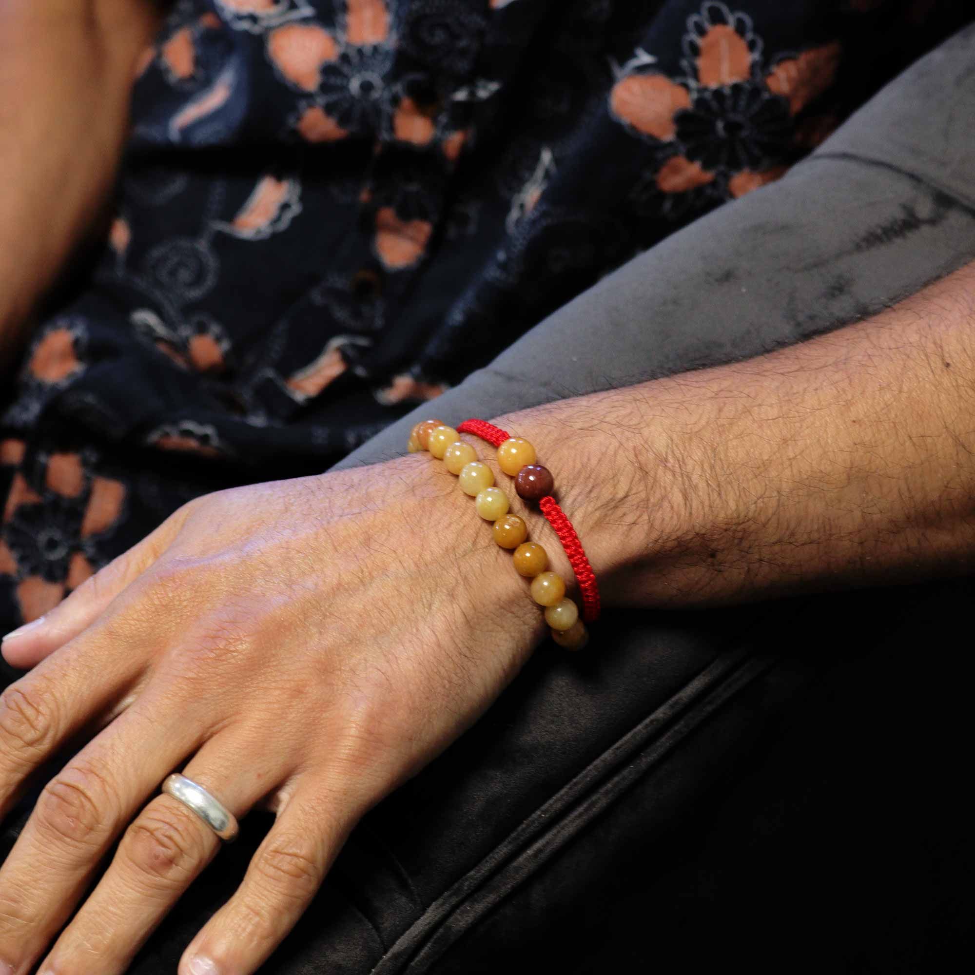 Gemstone Double Power Bracelets- Yellow Aventurine - Image 3