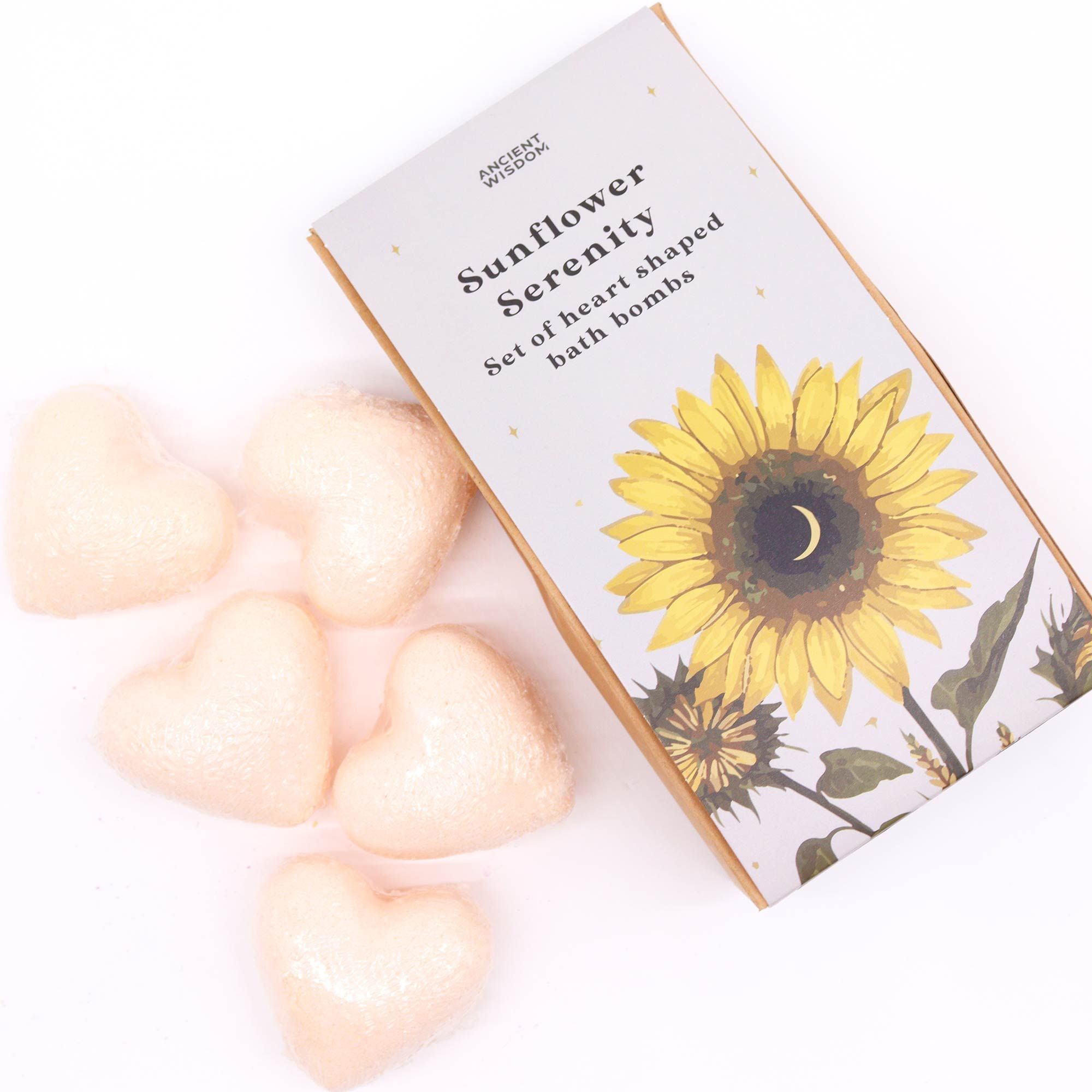 Sunflower Serenity Bath Heart Gift Set - Image 3