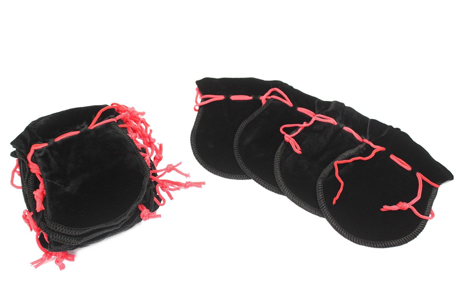 Quality Gothic Velvet Pouch - Black 12x8cm - Image 3