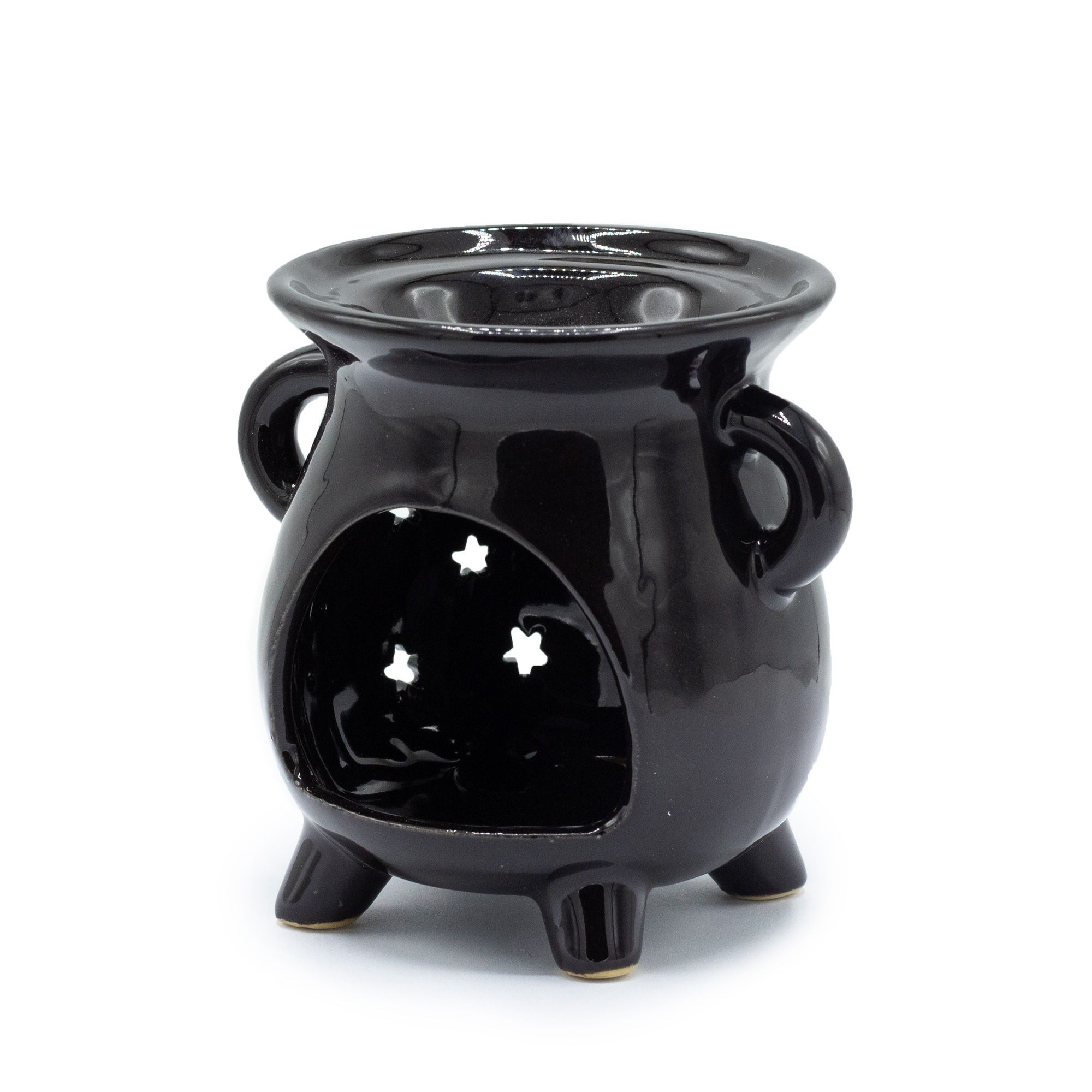 Cauldron Oil Burner - Moon & Stars - Black - Image 2