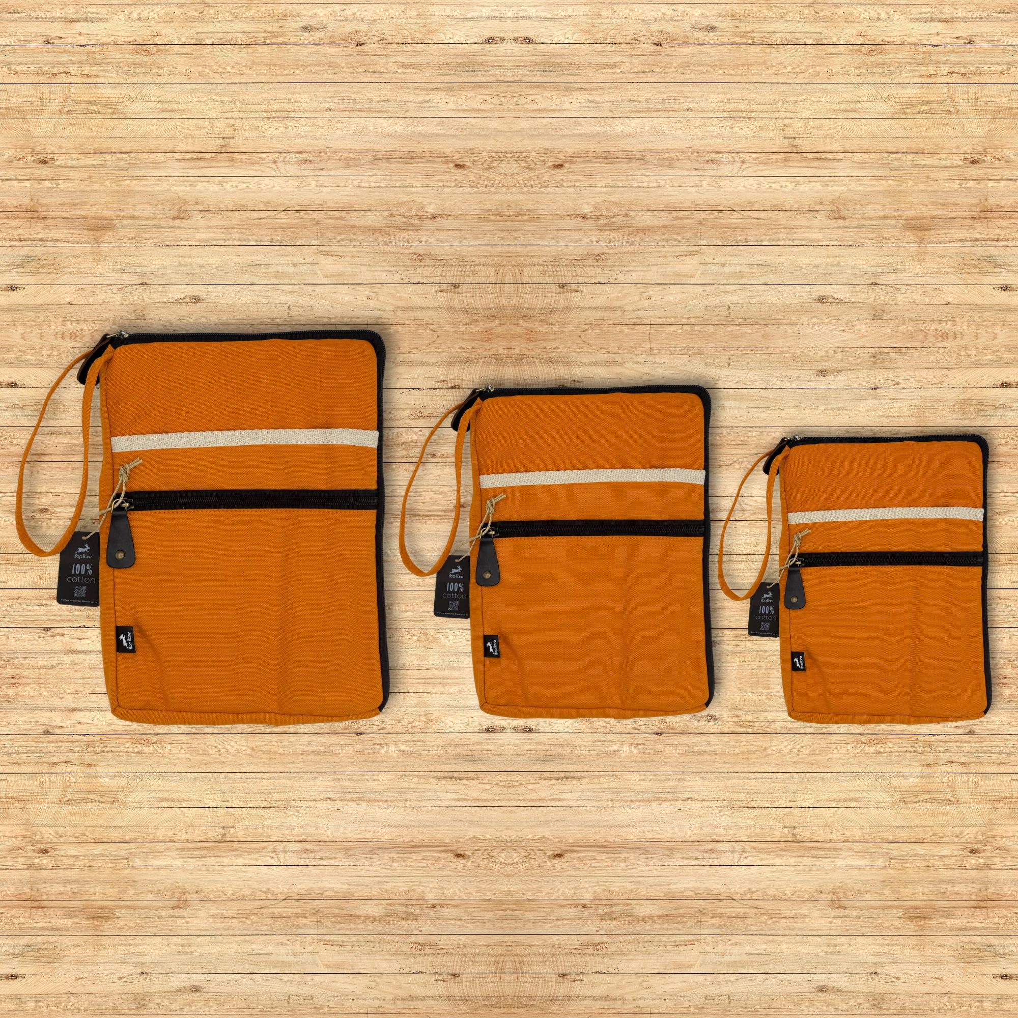 Canvas Tablet Pouch - Orange - Image 4