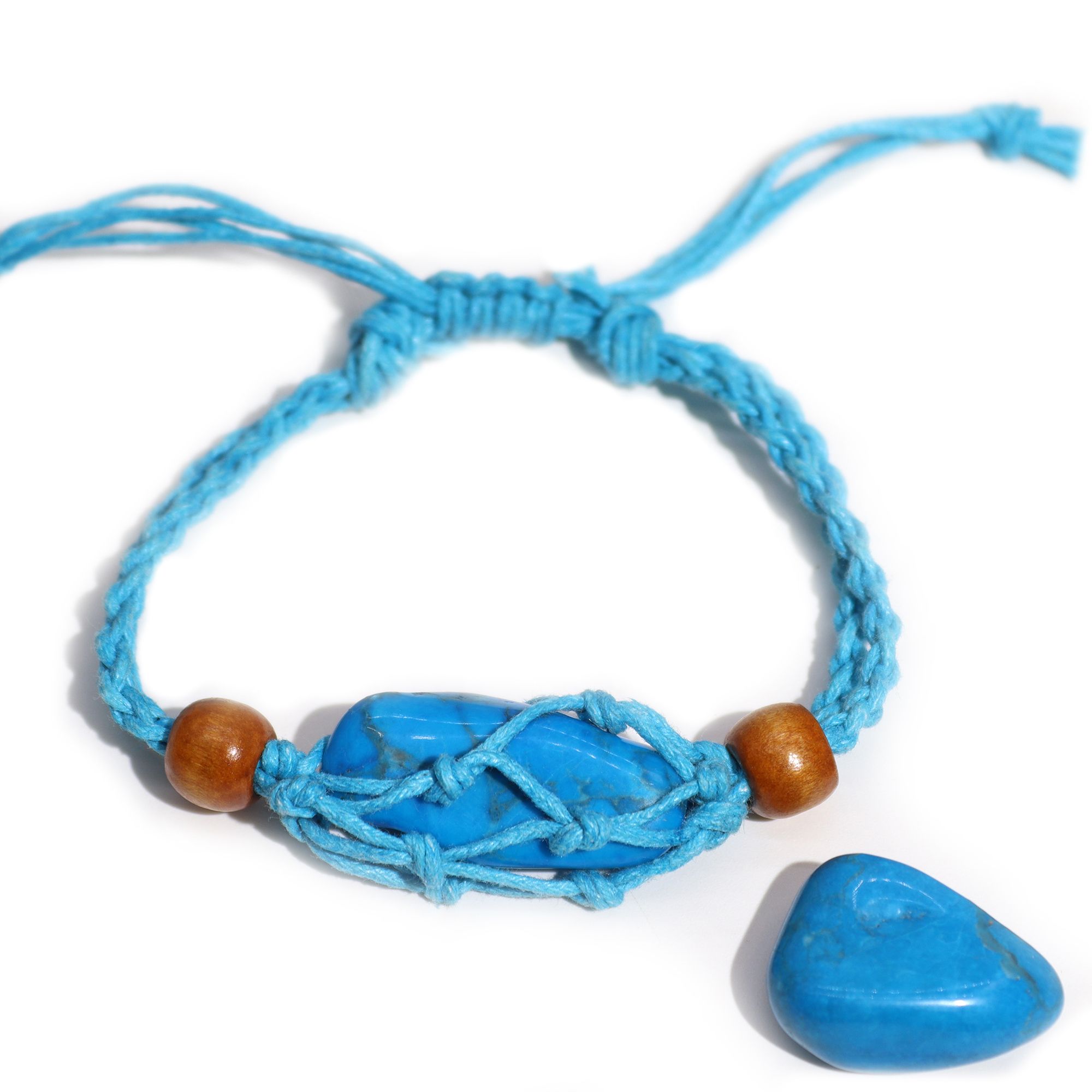 Gemstone Bracelet Cord - Blue - Image 3