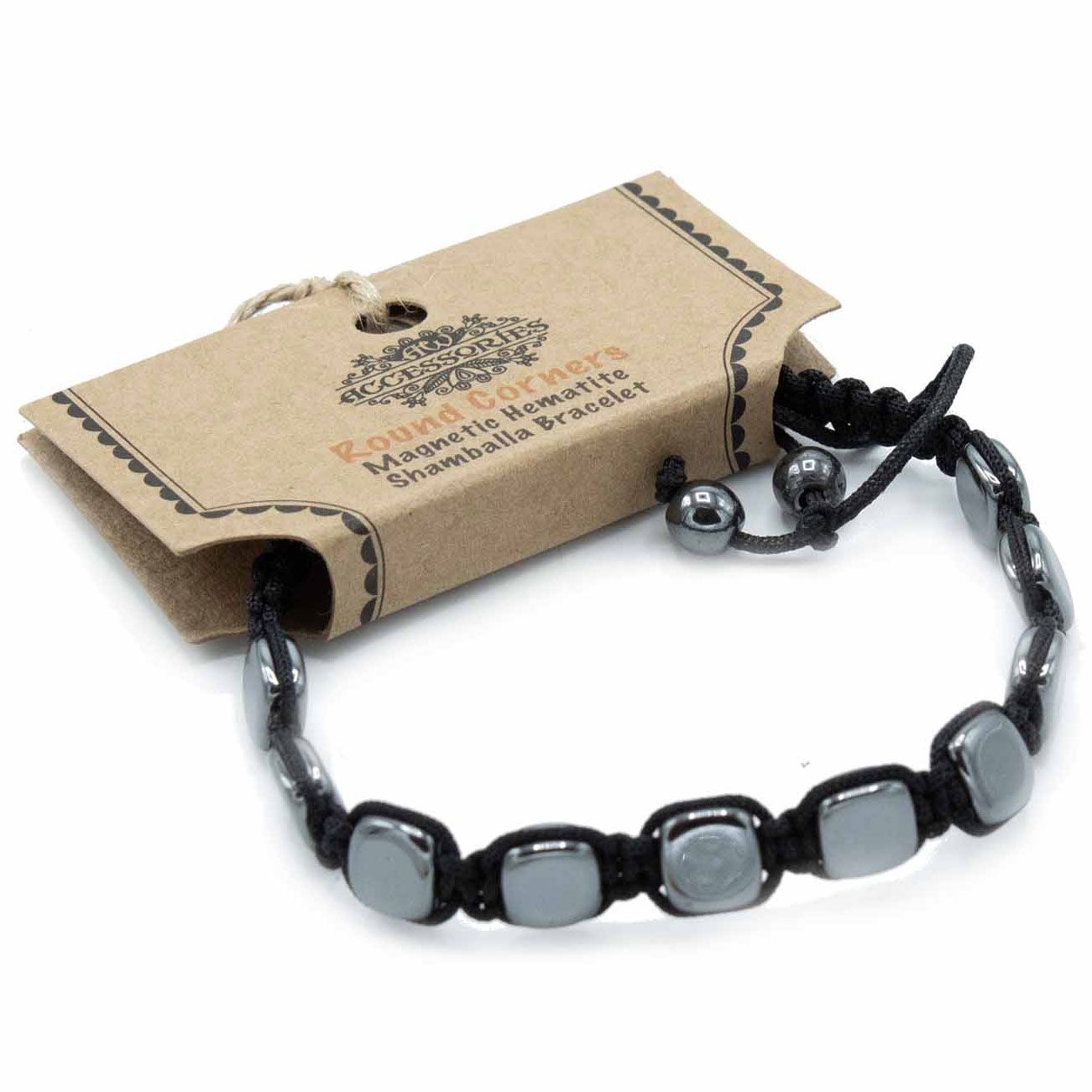 Magnetic Hematite Shamballa Bracelet - Round Corners - Image 2