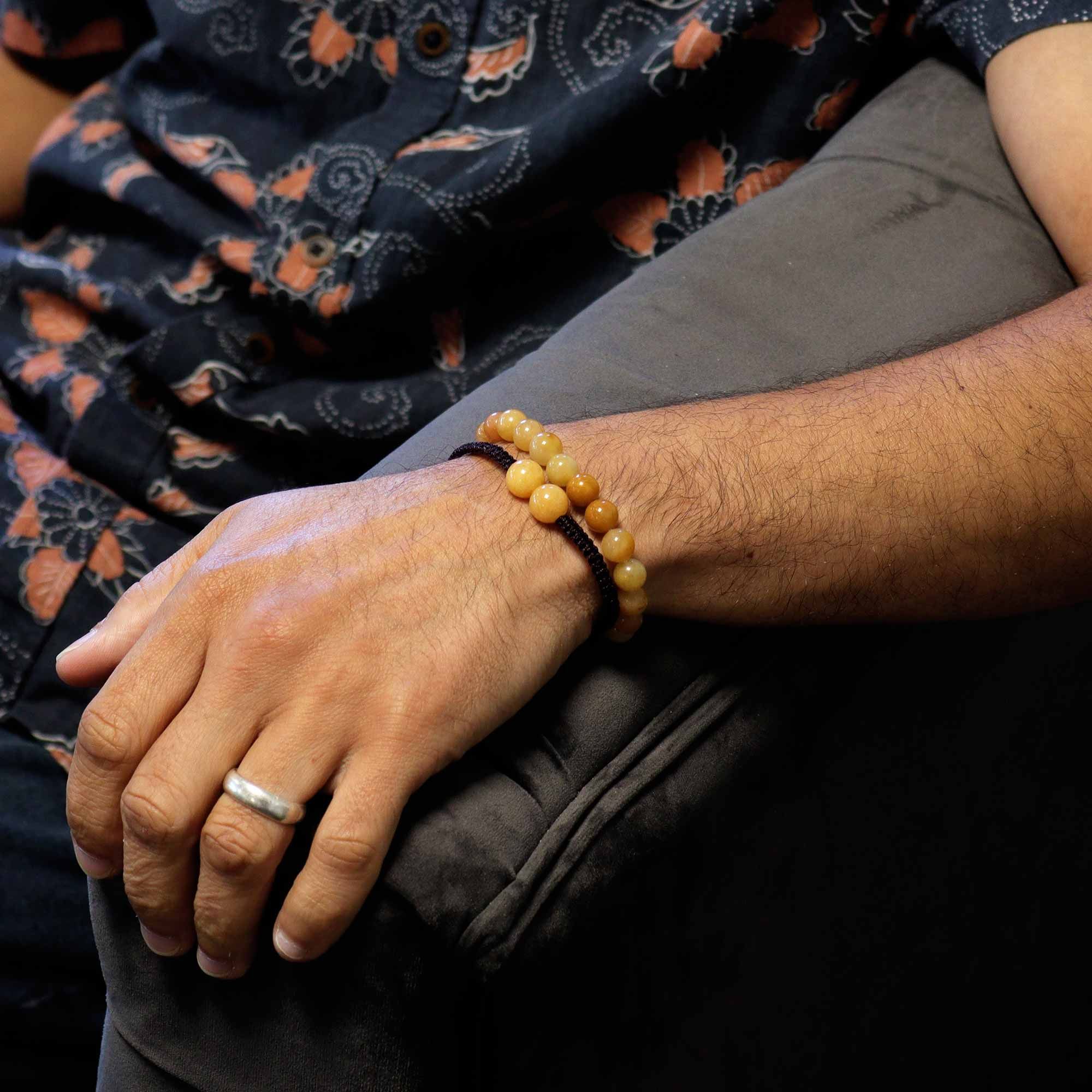 Gemstone Double Power Bracelets- Yellow Aventurine - Image 4