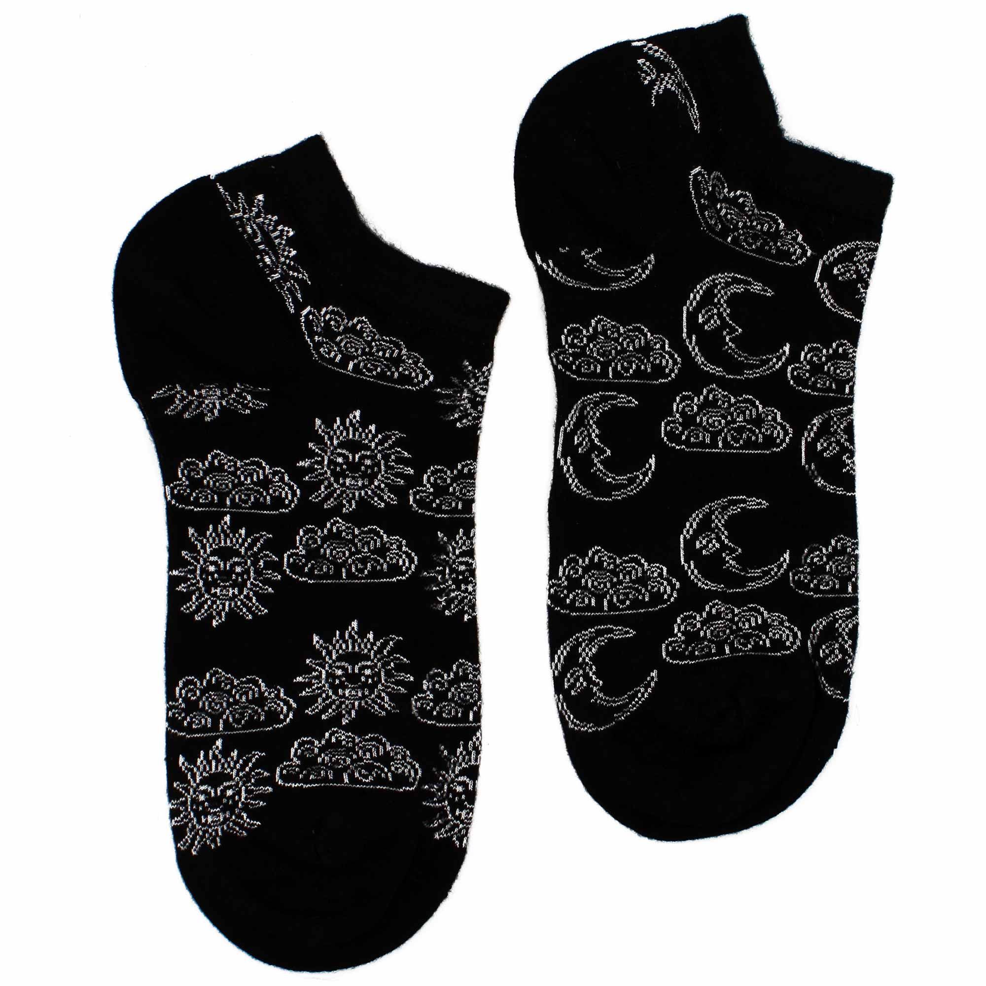 S/M Hop Hare Bamboo Socks Low (3.5-6.5) - Day and Night - Image 2