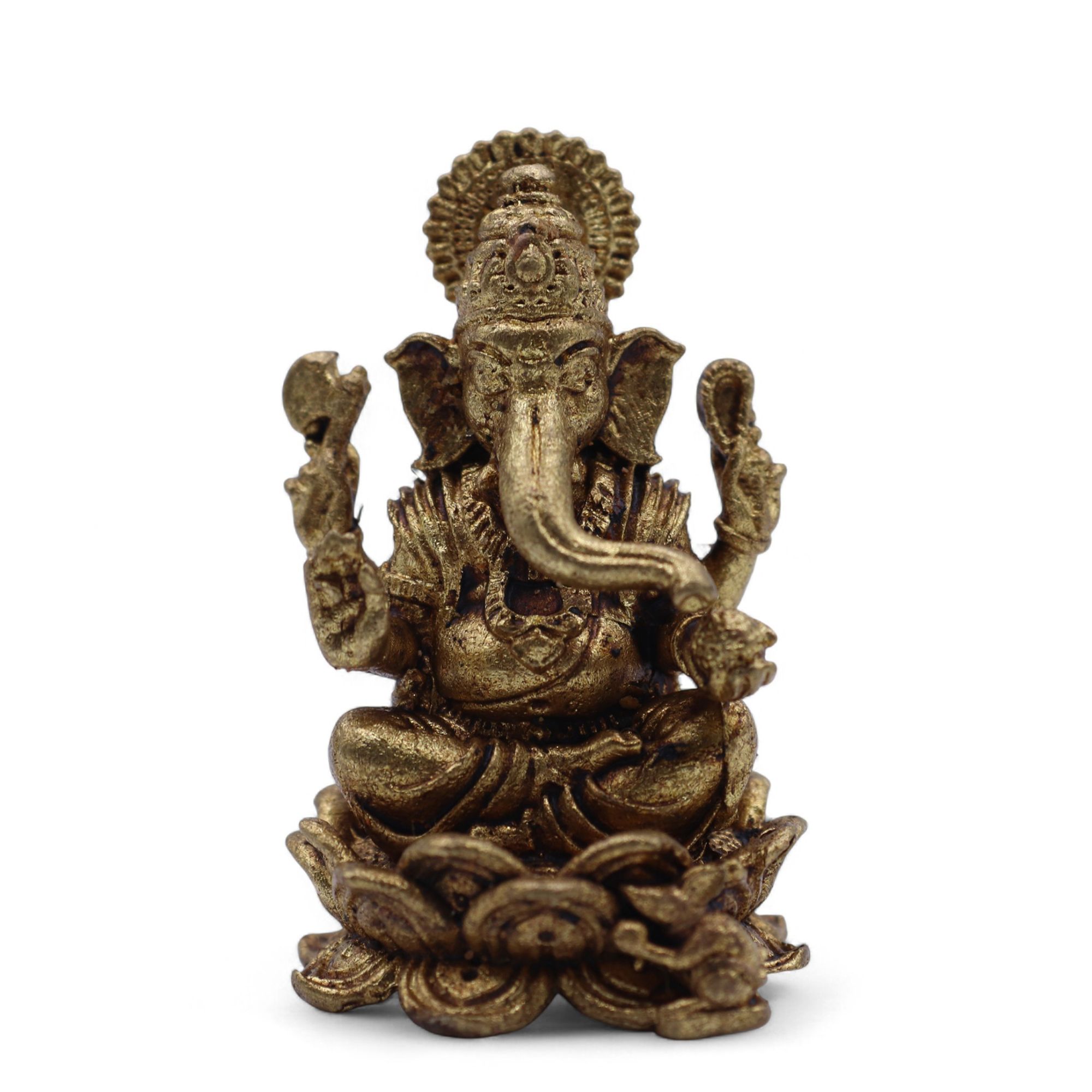 Brass Miniature Gods - Ganesha (22gms) - 37mm - Image 3