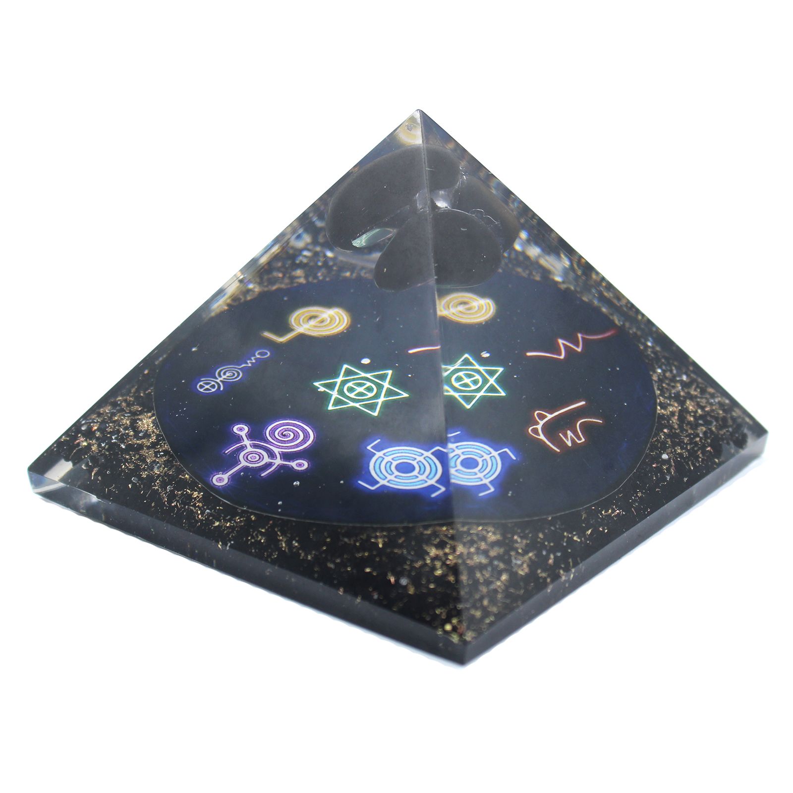 Orgonite Pyramid - Midnight Reiki - 90mm - Image 2