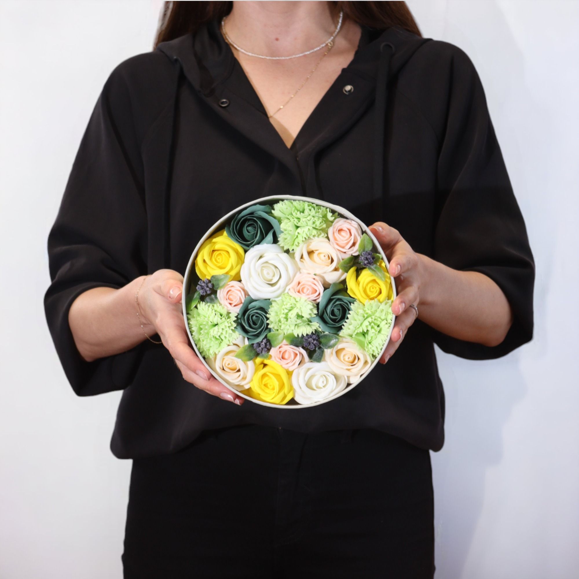 Round Box - Spring Celibrations - Yellow & Greens - Image 5