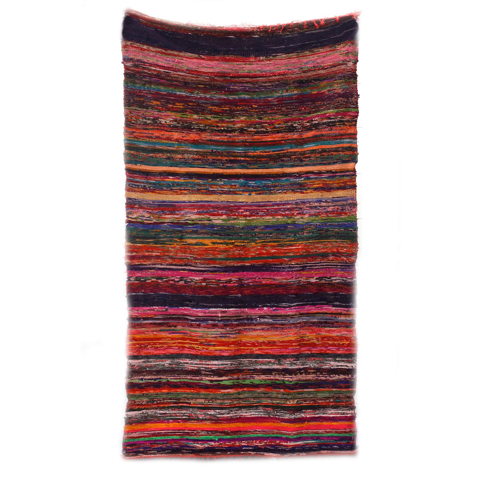 150 x 90cm Luxury Rag Rug - Red - Image 2