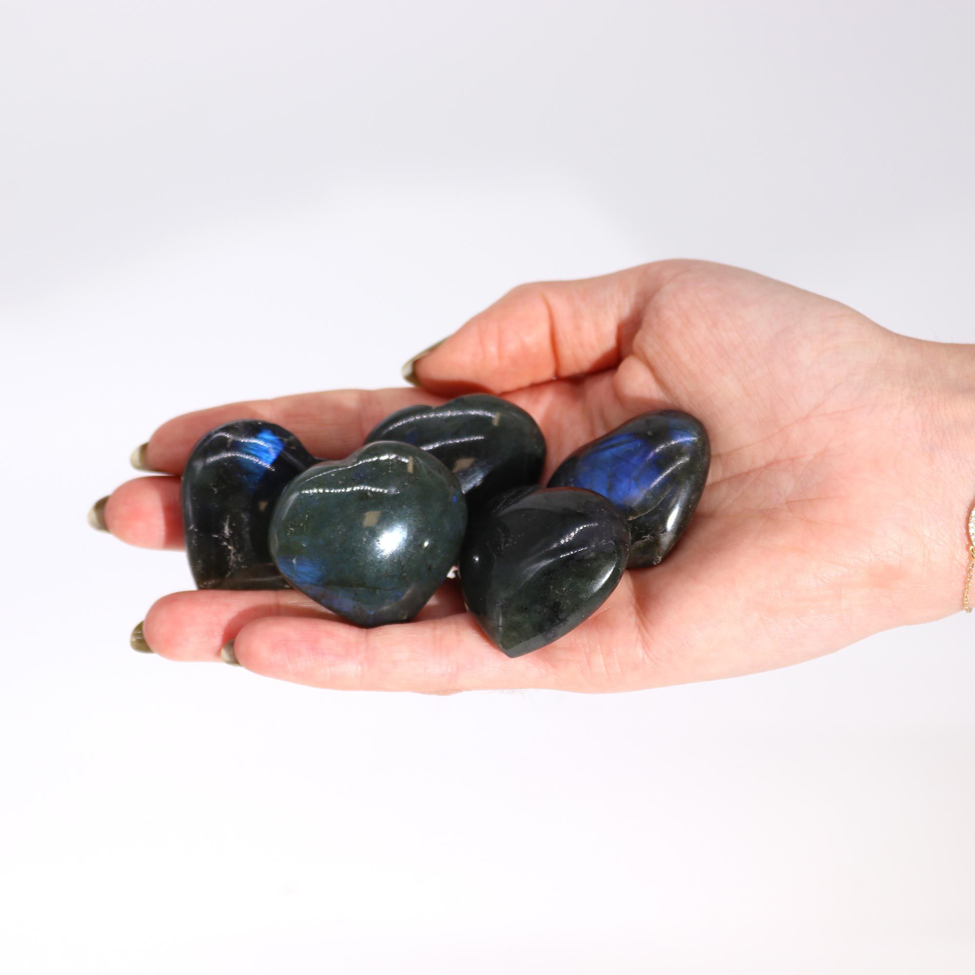Madagascar Labradorite Hearts Stone (approx 25gm 40mm) - Image 4