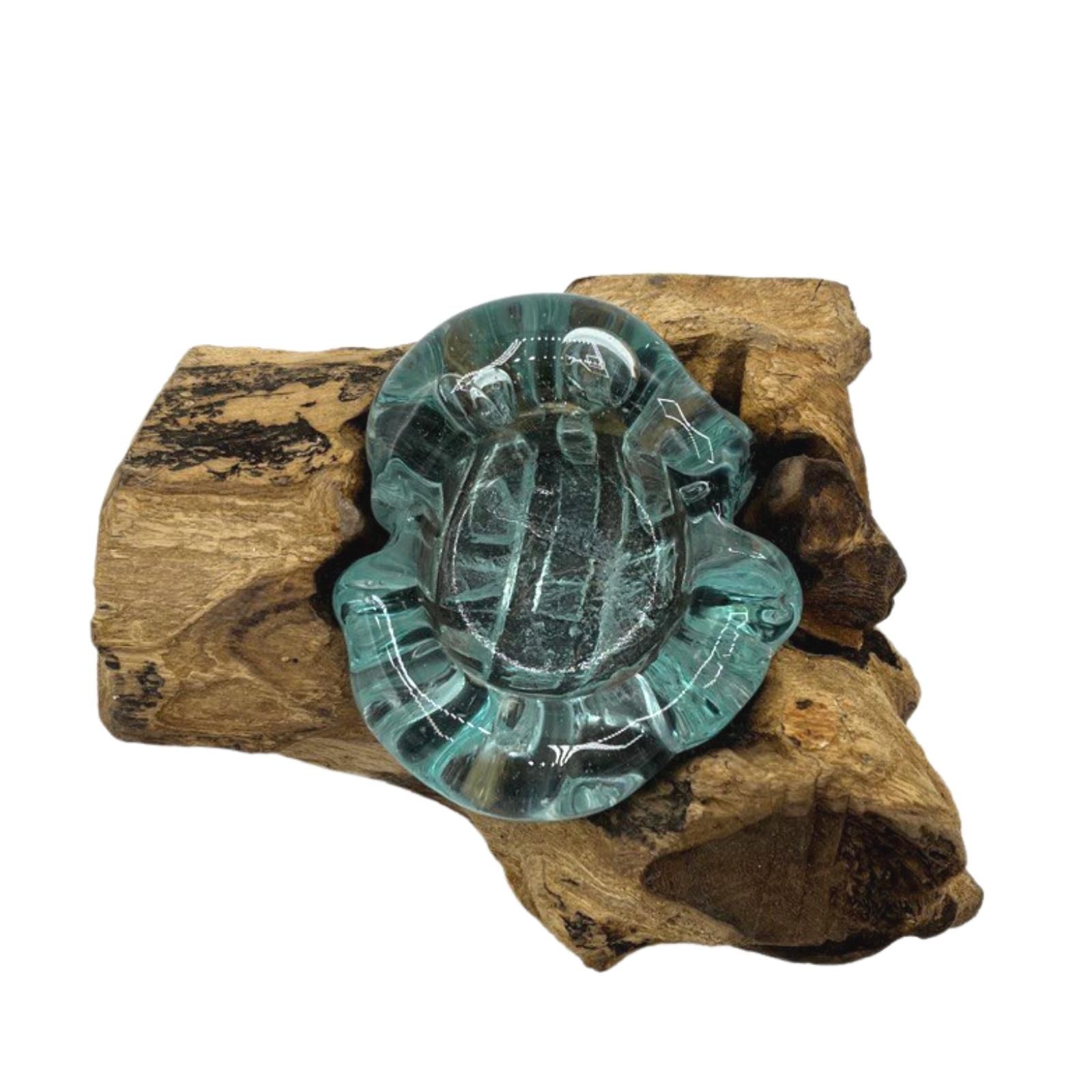 Molton Glass Candle Single Holder on Wood - Image 5