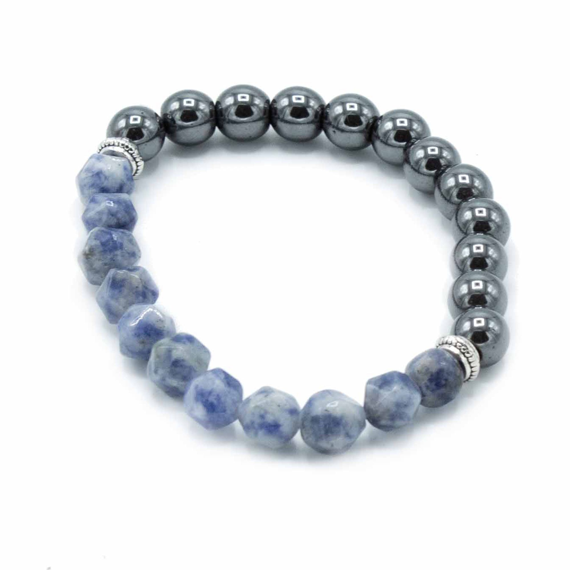 Faceted Gemstone Bracelet - Magnetic Sodalite - Image 2