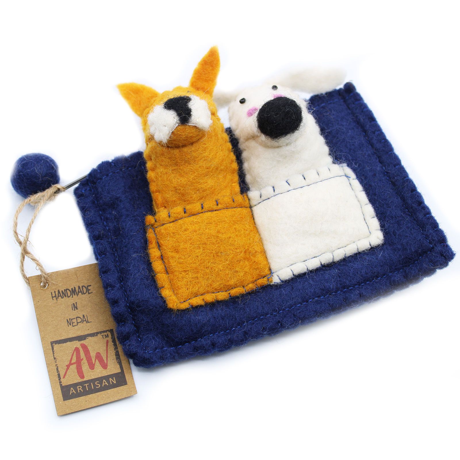 Pouch with Finger Puppets - Puppy Pals - Image 3
