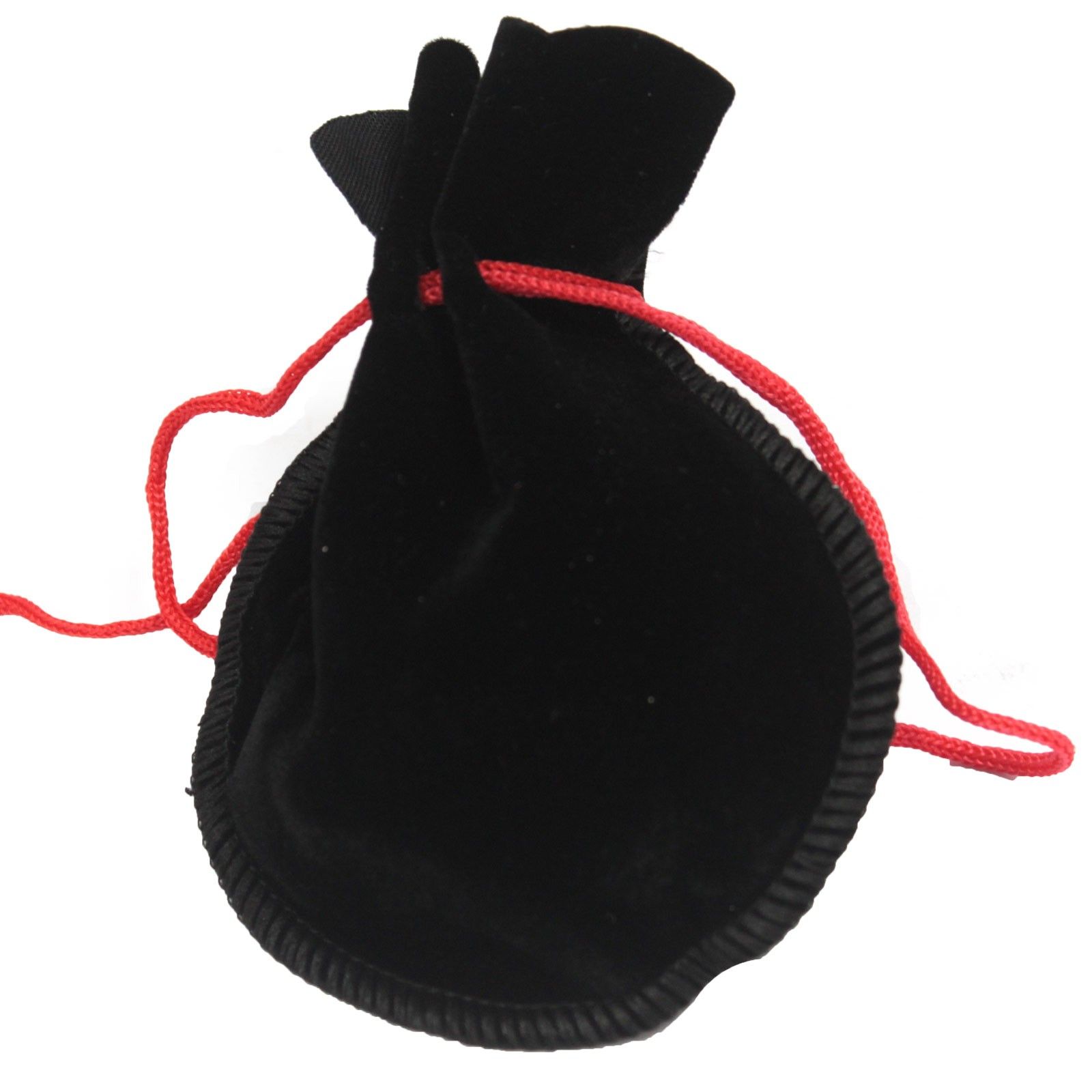 Quality Gothic Velvet Pouch - Black 12x8cm - Image 4