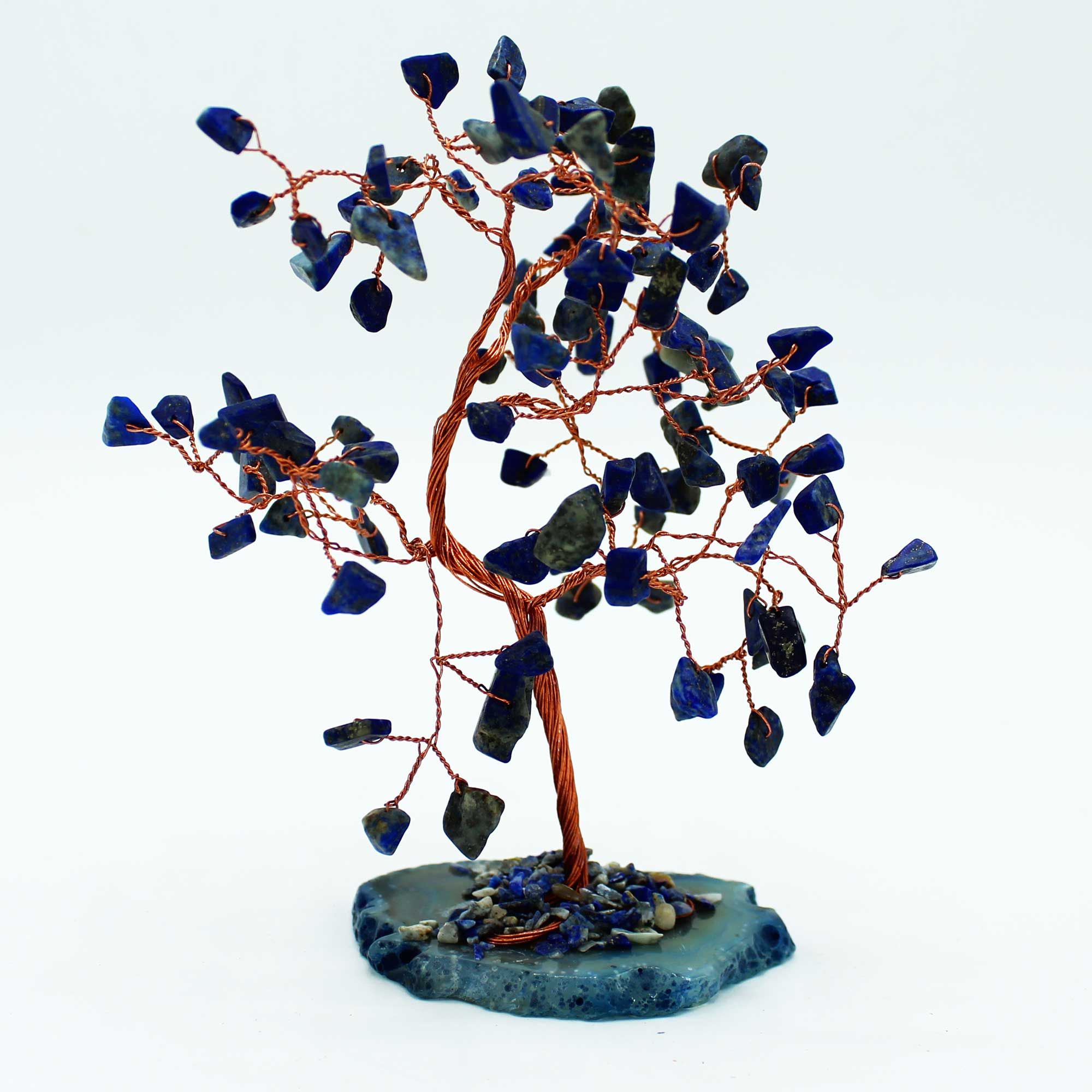 Lrg Gemstone Tree - Sodalite on Blue Agate Base (100 stones) - Image 2