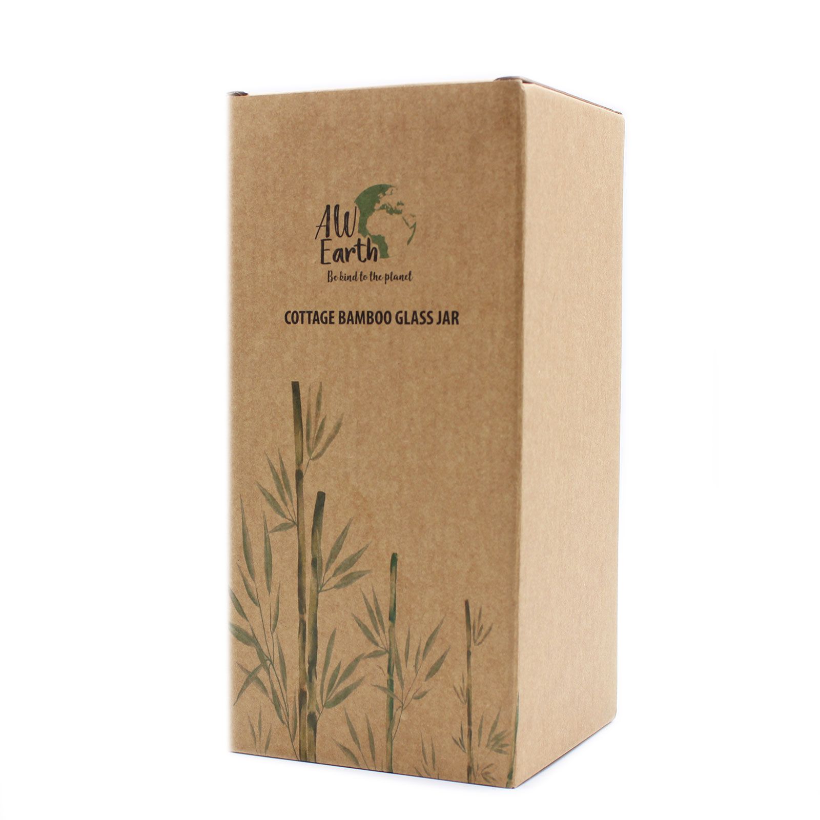 Cottage Bamboo Glass Jar - 20cm - Image 2