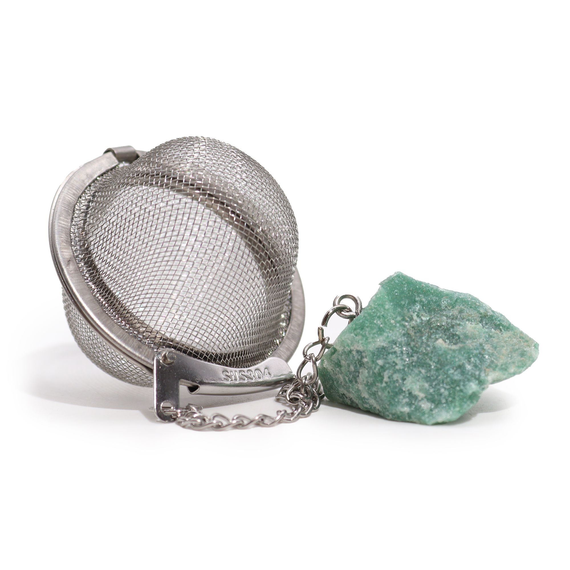 Raw Crystal Gemstone Tea Strainer - Green Aventurine - Image 6