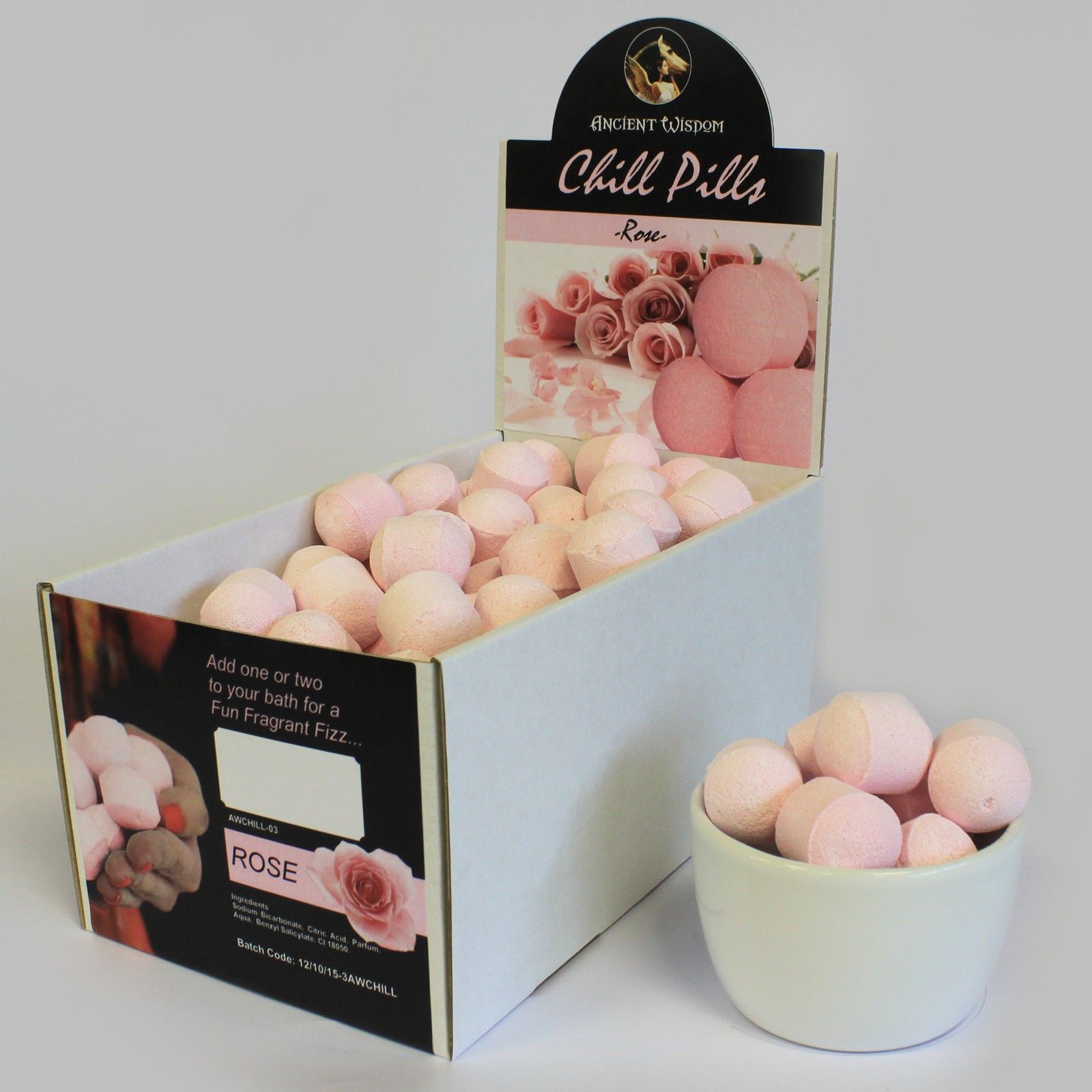 1.3Kg Box of Chill Pills (Mini Bath Bombs) - Rose - Image 2