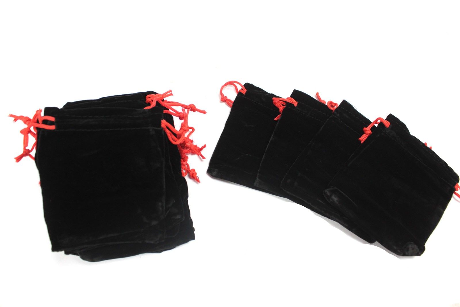 Quality Velvet Pouch - Black 10x12cm - Image 3