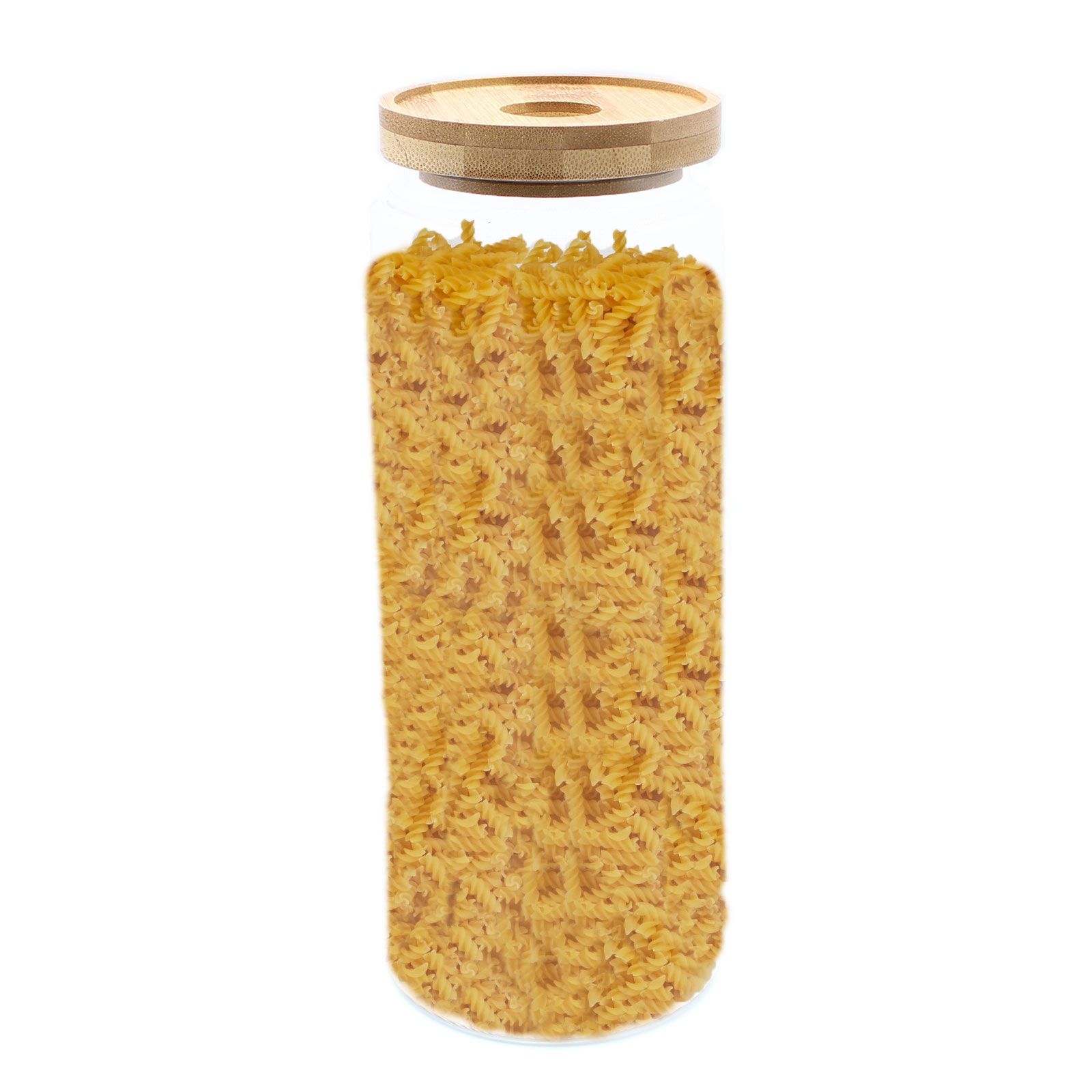 Cottage Bamboo Glass Jar - 20cm - Image 3