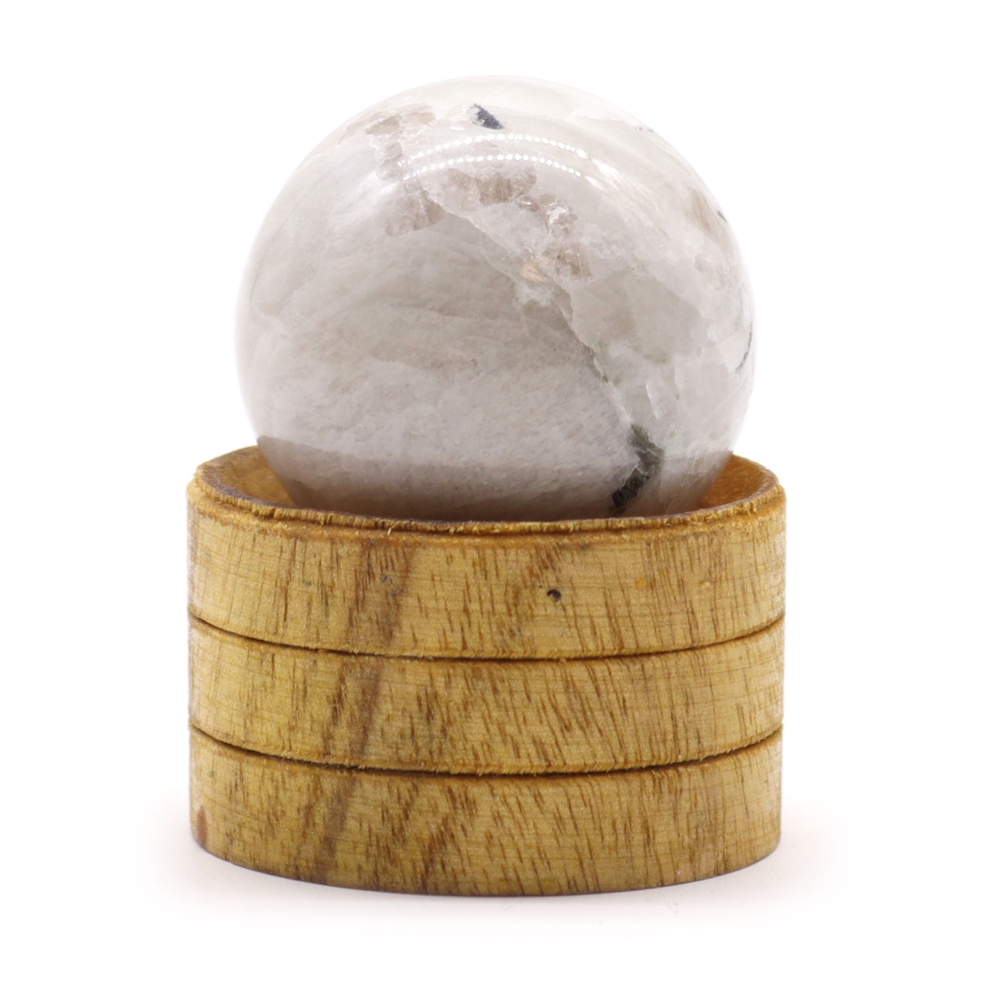 Gemstone Sphere 40mm - Indian Moonstone with Stand