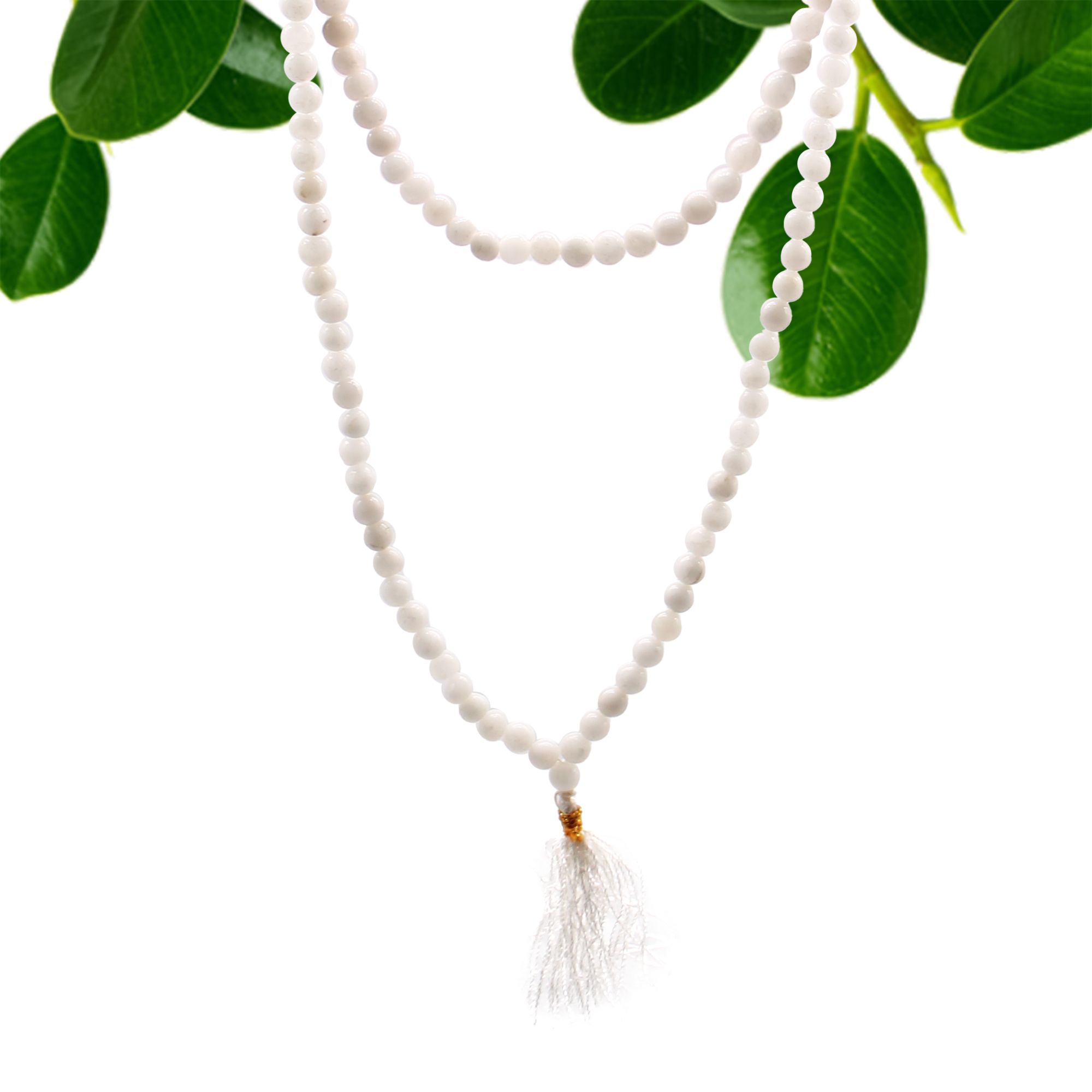 108 Bead Mala - White Quartz - Image 3