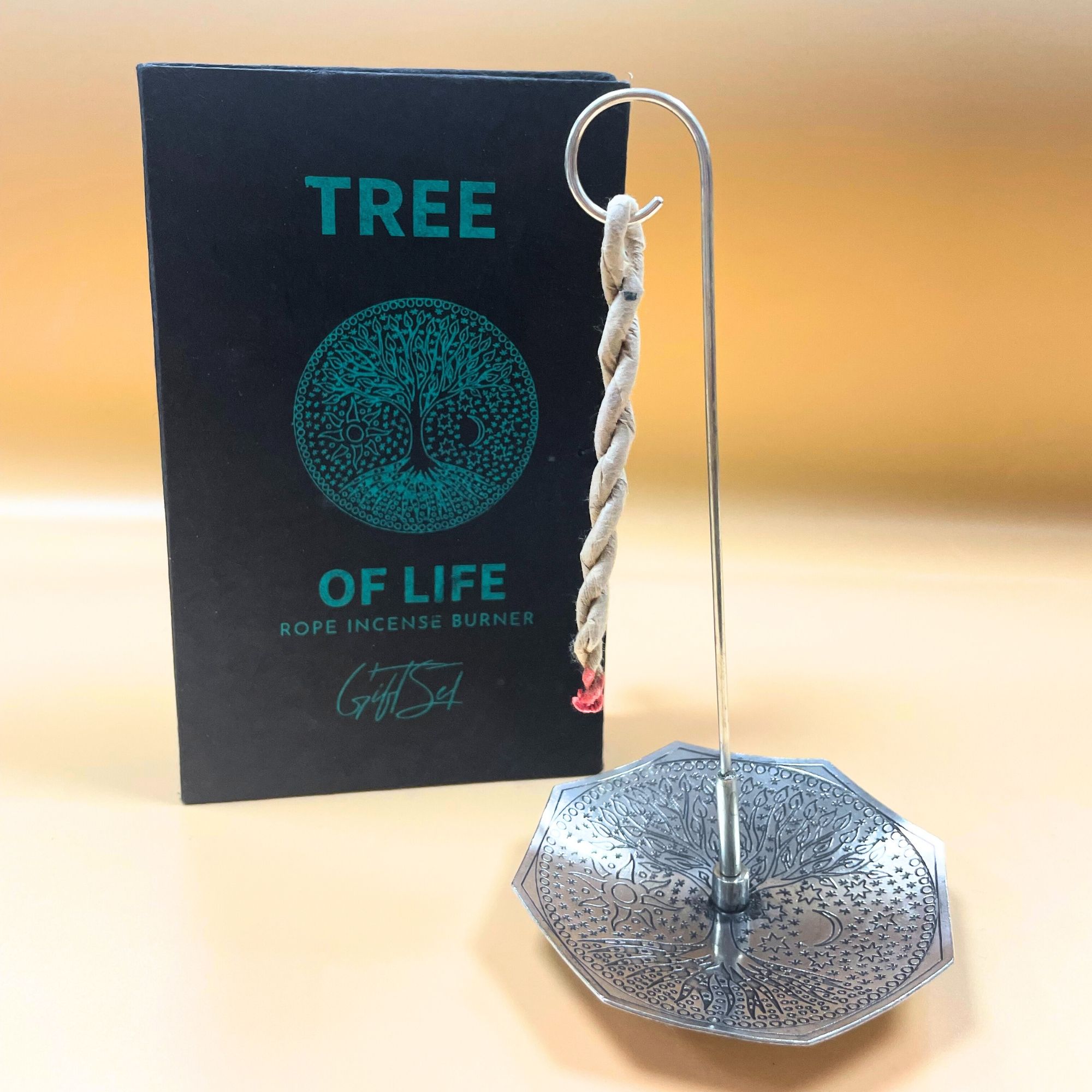 Rope Incense and Silver Plated Holder Set - Tree of Life - Image 6