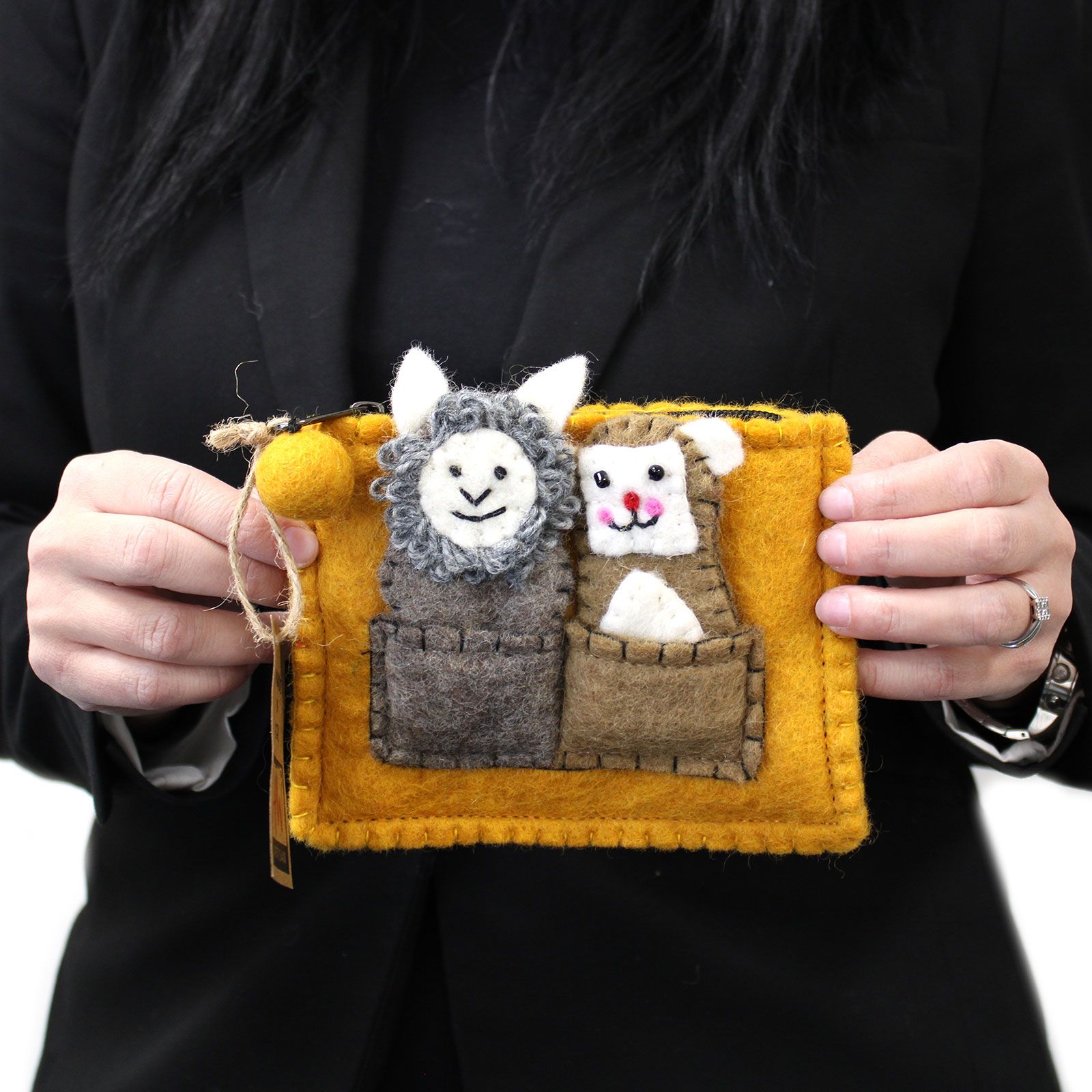 Pouch with Finger Puppets - Bear & Sheep - Image 3