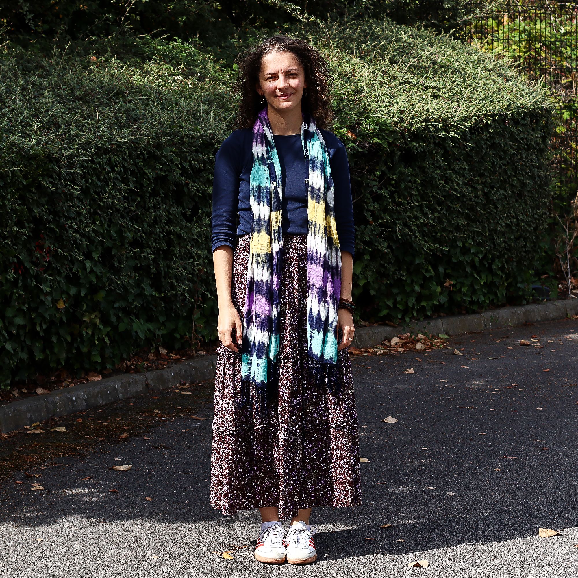 Boho Java Art Stole/Scarf - Multi Stripes - 62x200cm - Image 4