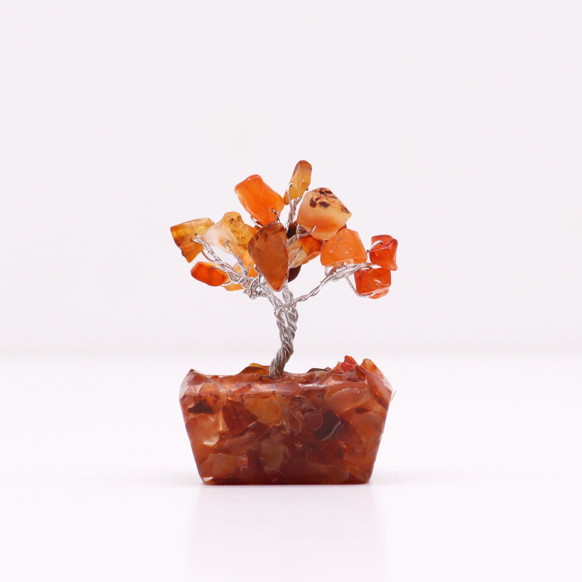 Mini Gemstone Tree On Orgonite Base - Carnelian (15 stones) - Image 5