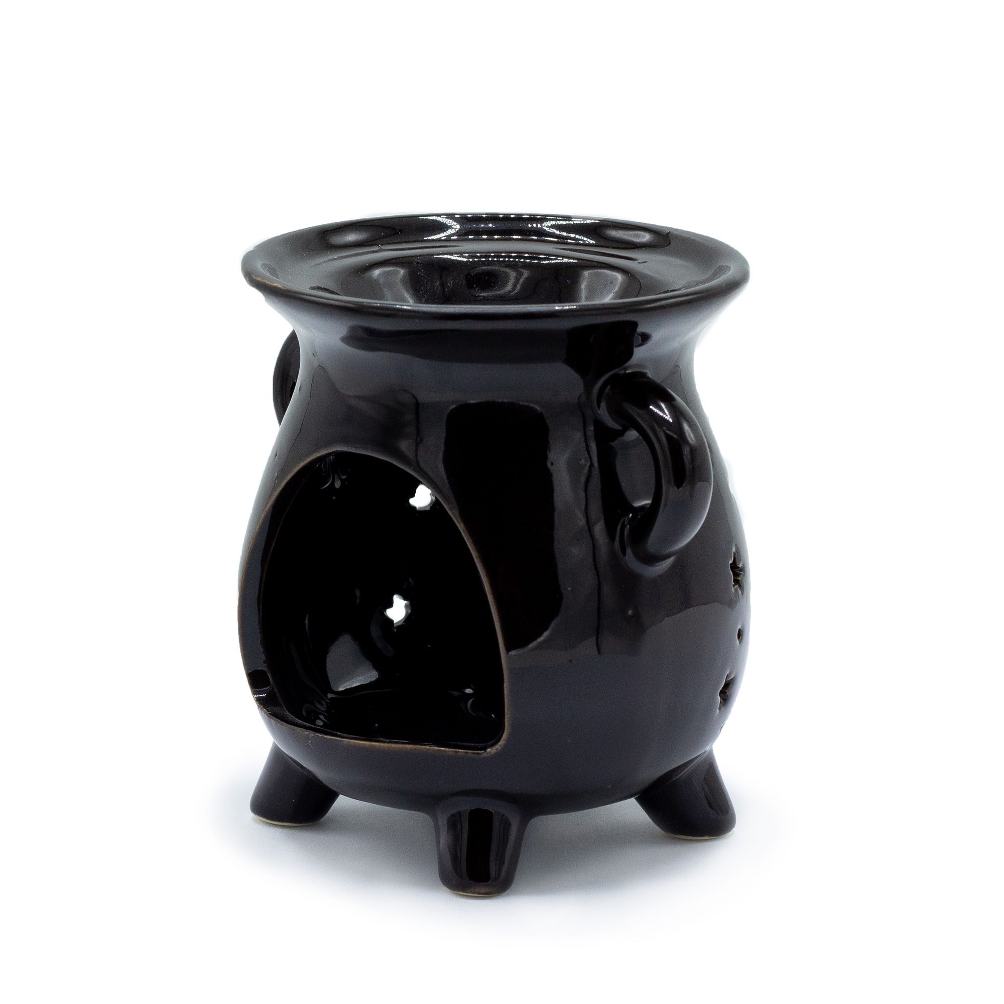 Cauldron Oil Burner - Moon Phase - Black - Image 2