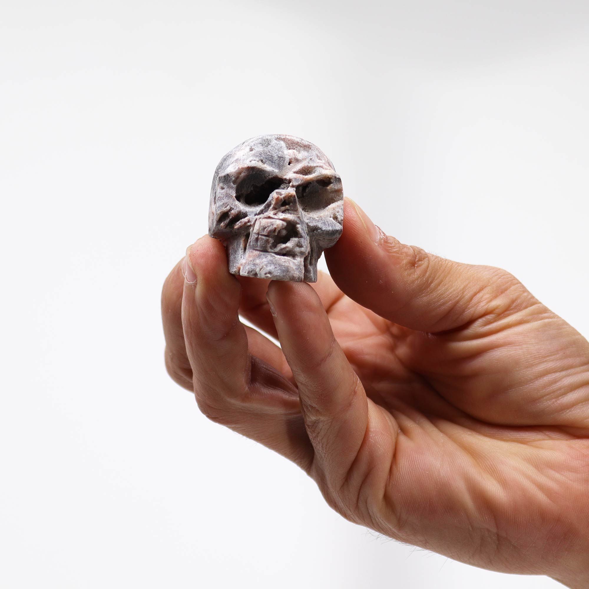 Calcite Geode Carved Skull - Image 3
