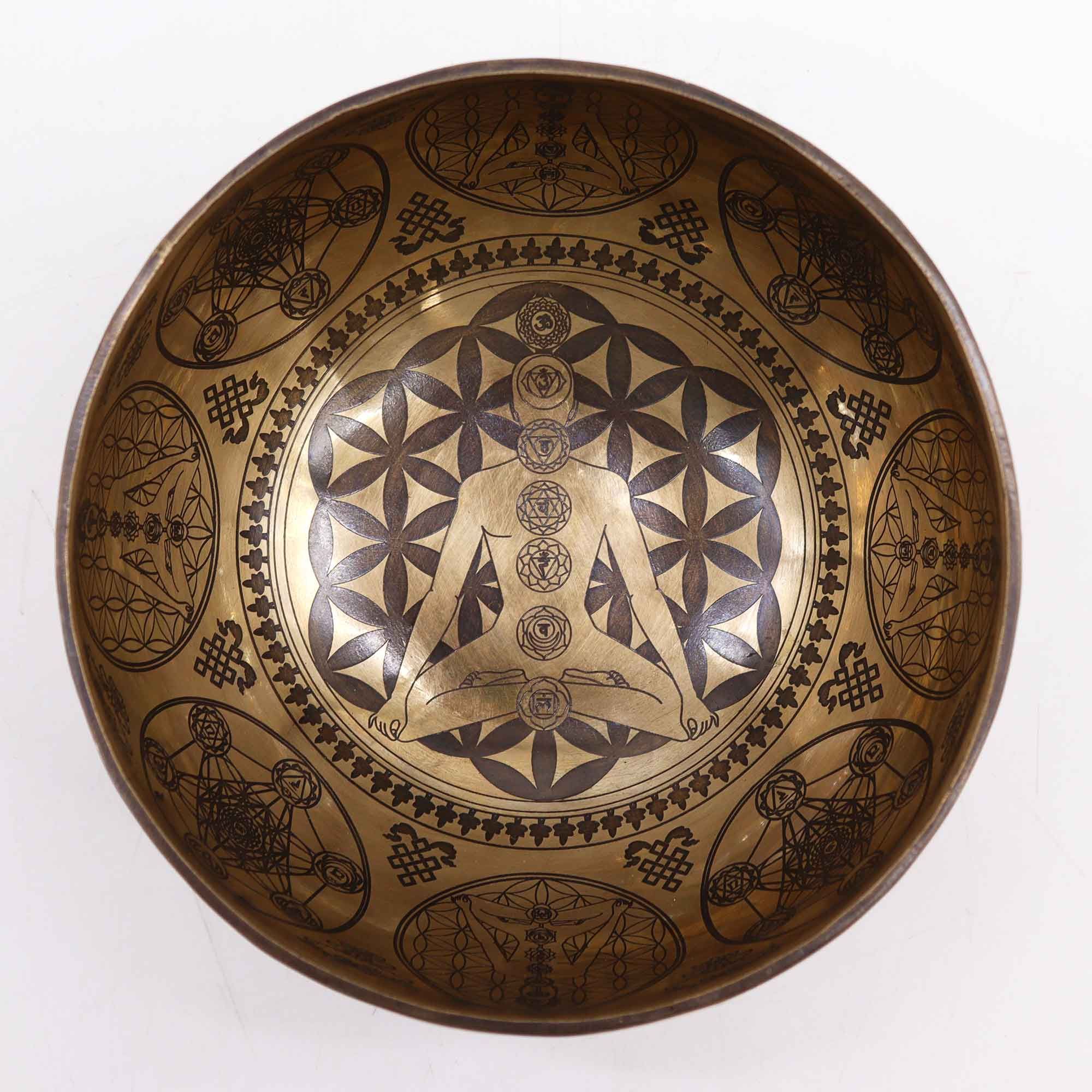 Tibetan Healing Engraved Bowl - 16cm - 7 Chakra - Image 3