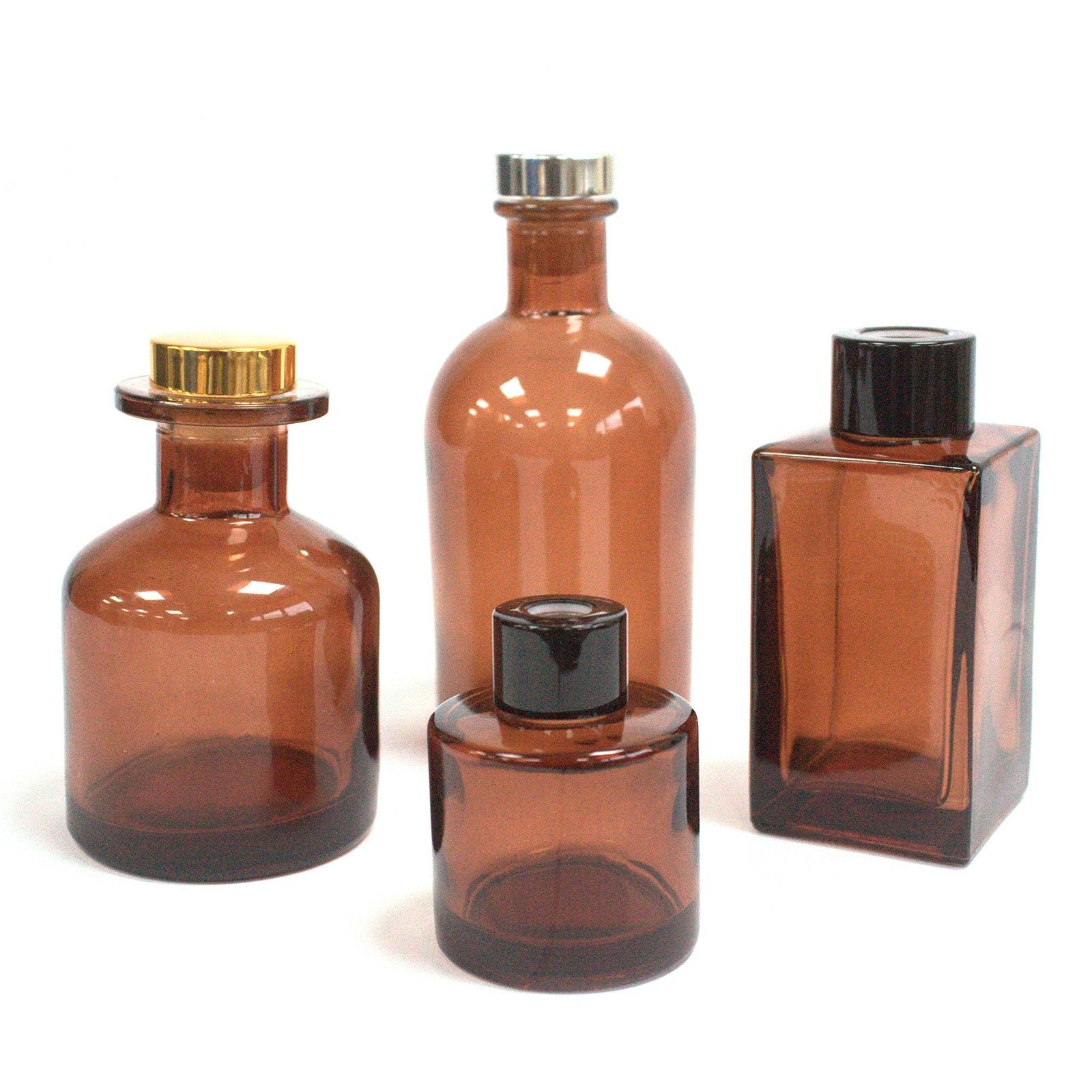 100 ml Square Long Reed Diffuser Bottlle - Amber - Image 2