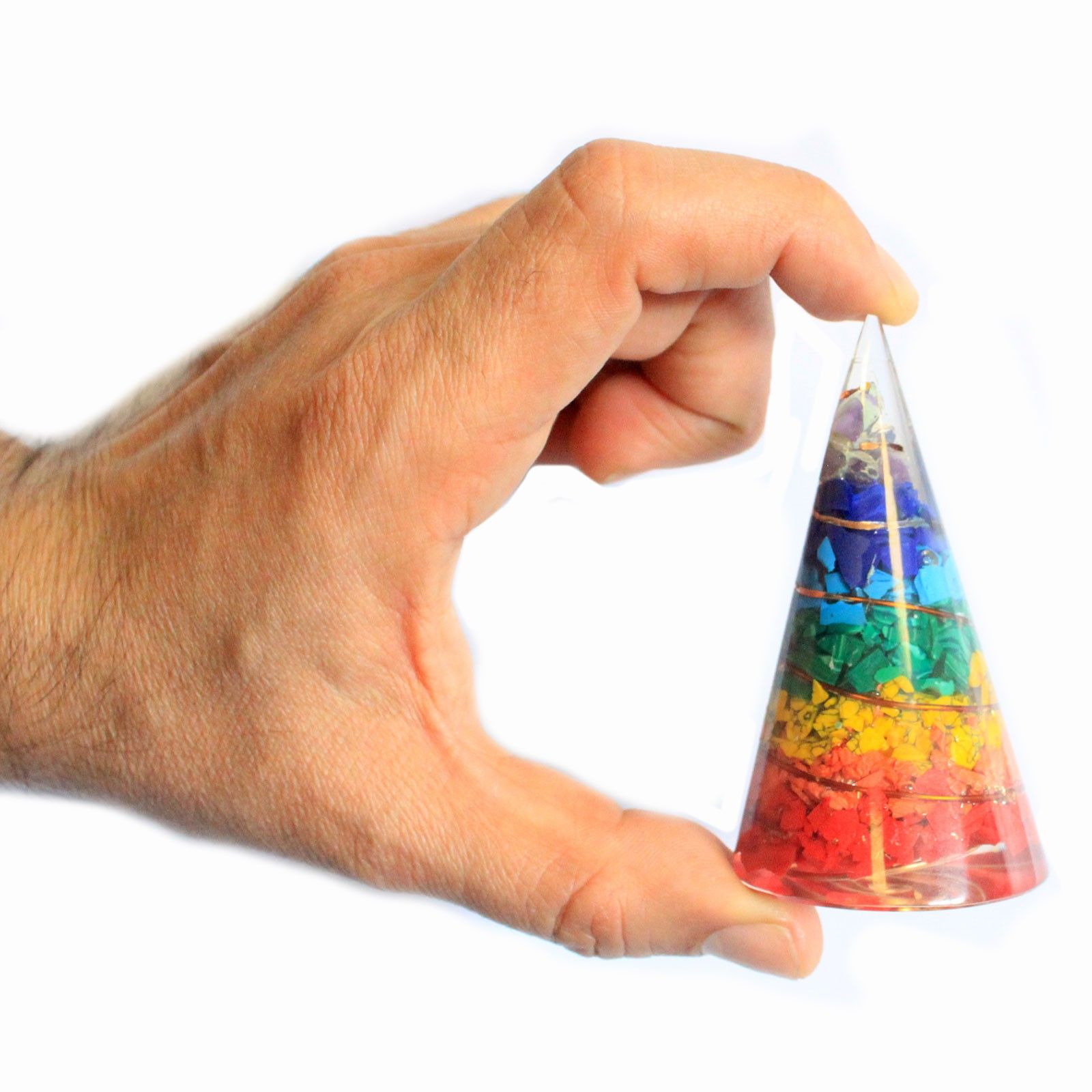 Orgonite Cone - 80mm - Multichip - Image 4