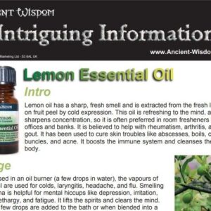 Lemon Essential Oil Info