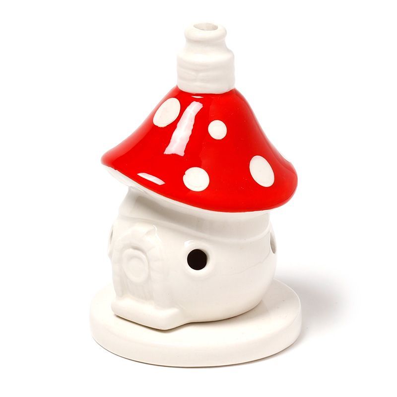 Fairy Toadstool House Ceramic Incense Cone Burner - Image 4