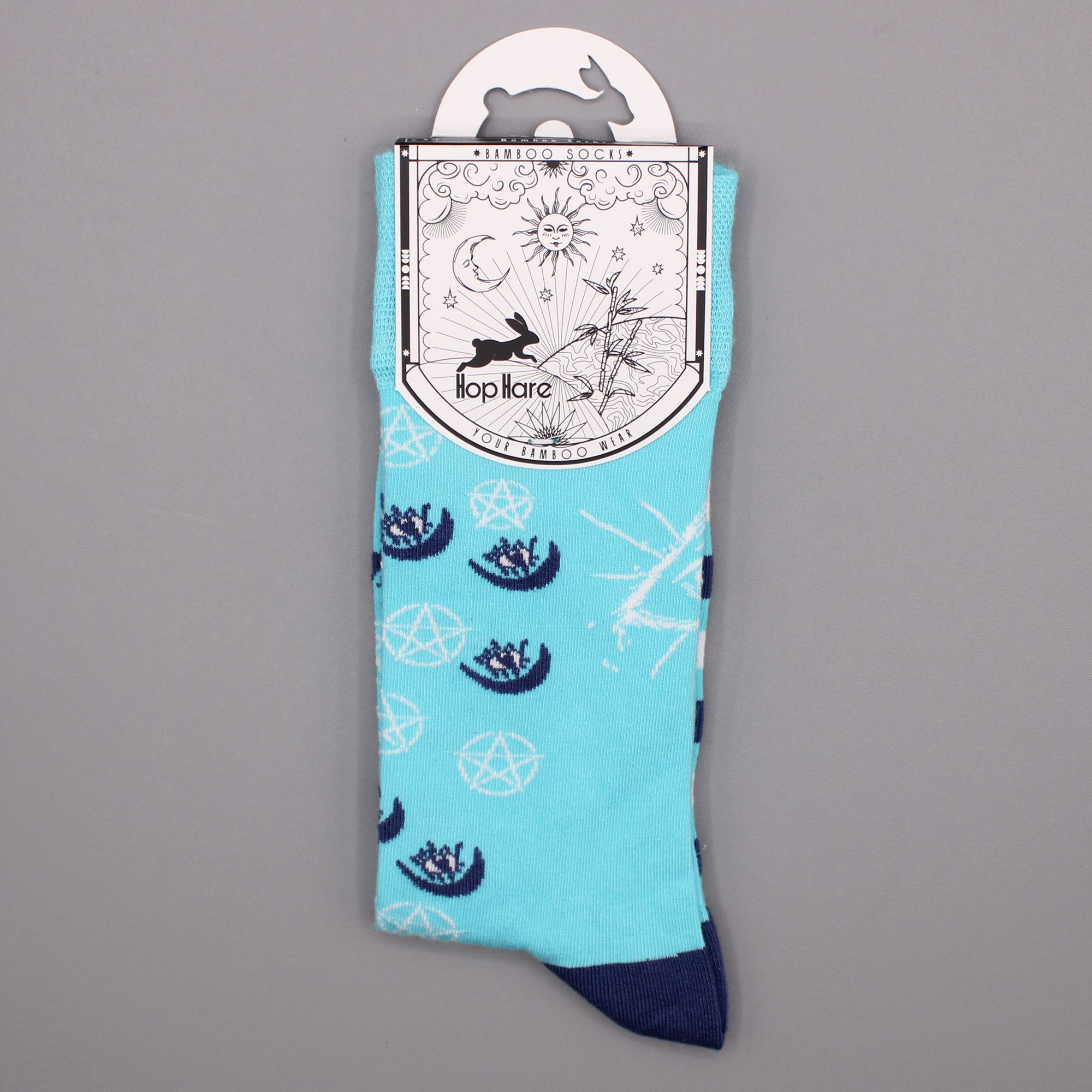 Hop Hare Bamboo Socks M/L - Pentagram and Evil Eye - Image 3