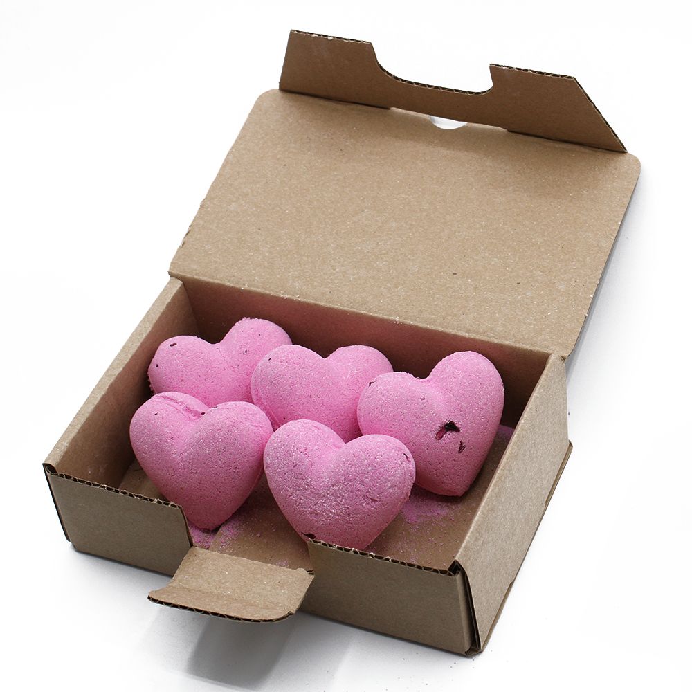 Love Heart Bath Bomb 70g - Ylang & Rose - Image 6