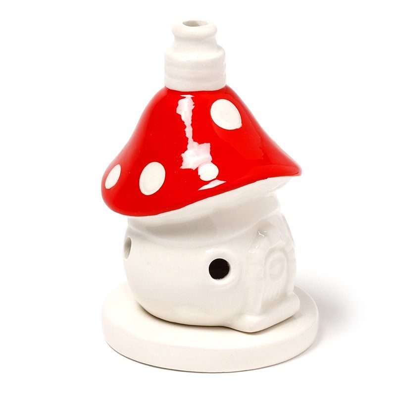 Fairy Toadstool House Ceramic Incense Cone Burner - Image 5