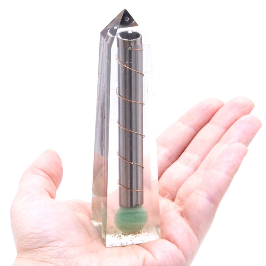 Orgonite Obelisk Power Point Green Aventurine - 110x30 mm - Image 2